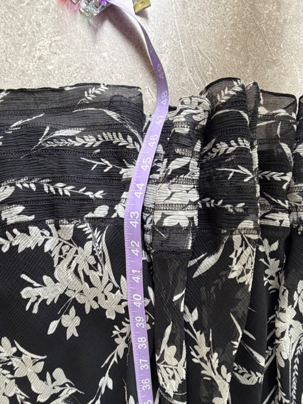 STUNNING Jones New York Silk Beaded Lace Trim Black and White Summer Dress Sz 12