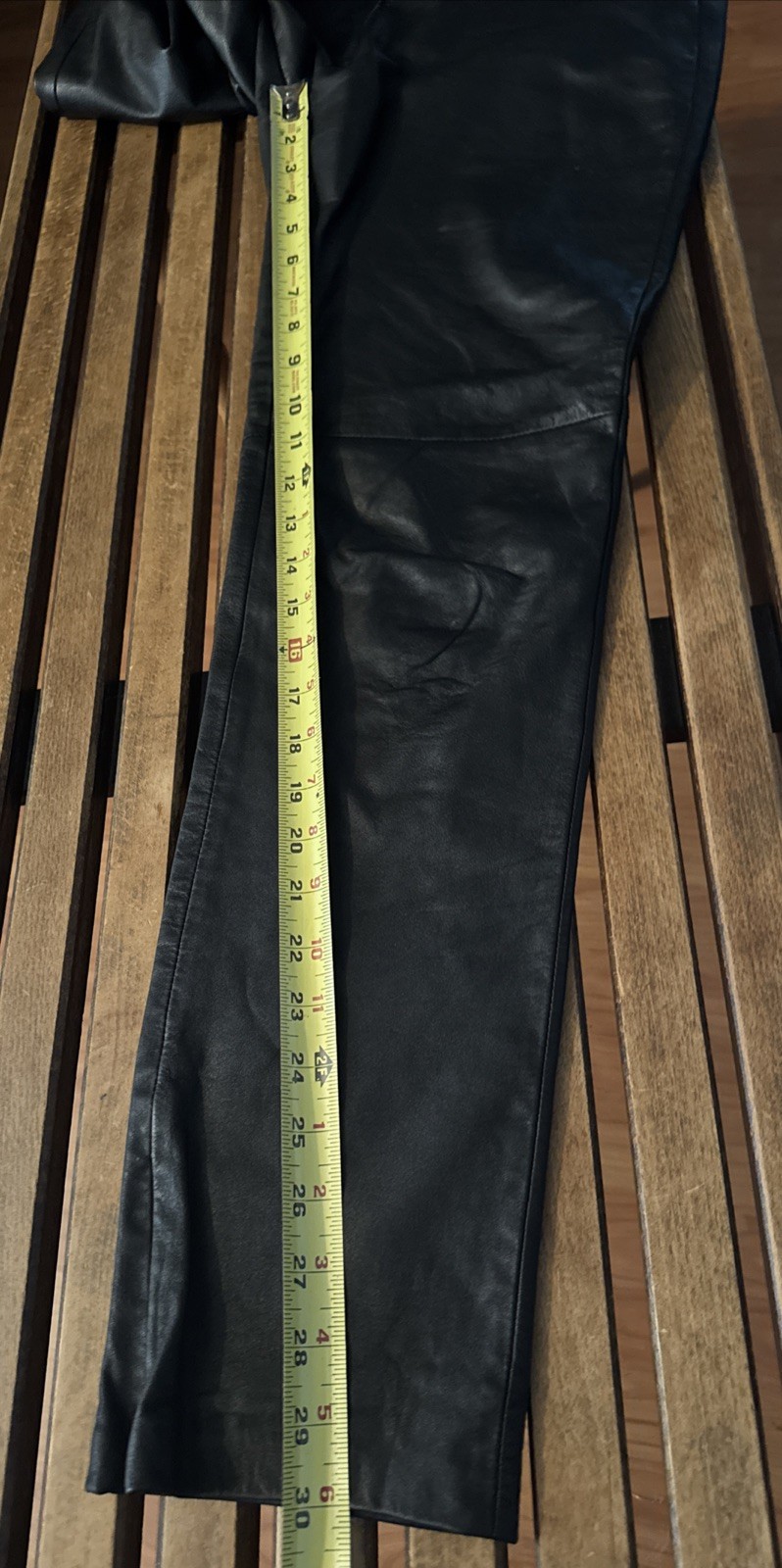 Vintage 80’s Diesel Black Leather ETICHETTA Pants No Pockets Size M