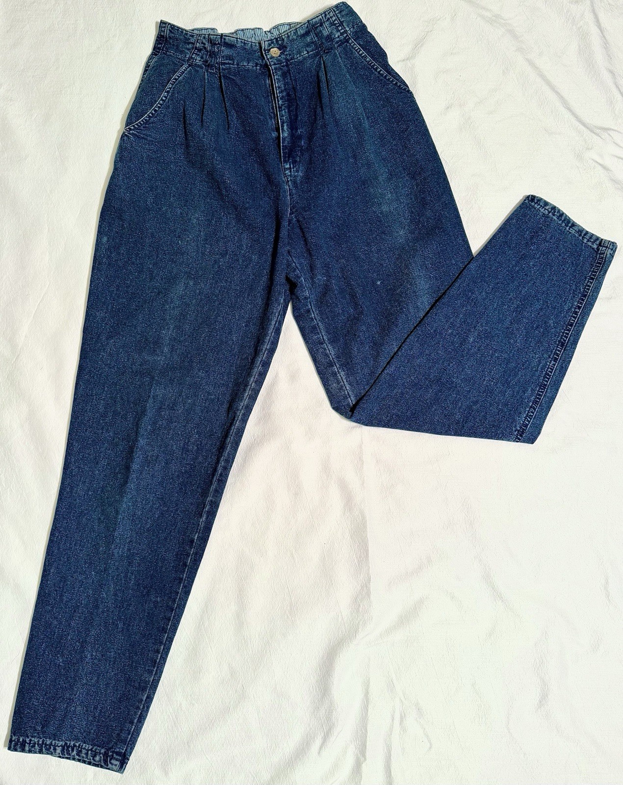 Vintage Levi’s Dockers Mom Jeans Blue Wing Tag USA 8 25×30 High Rise 90s Pleated