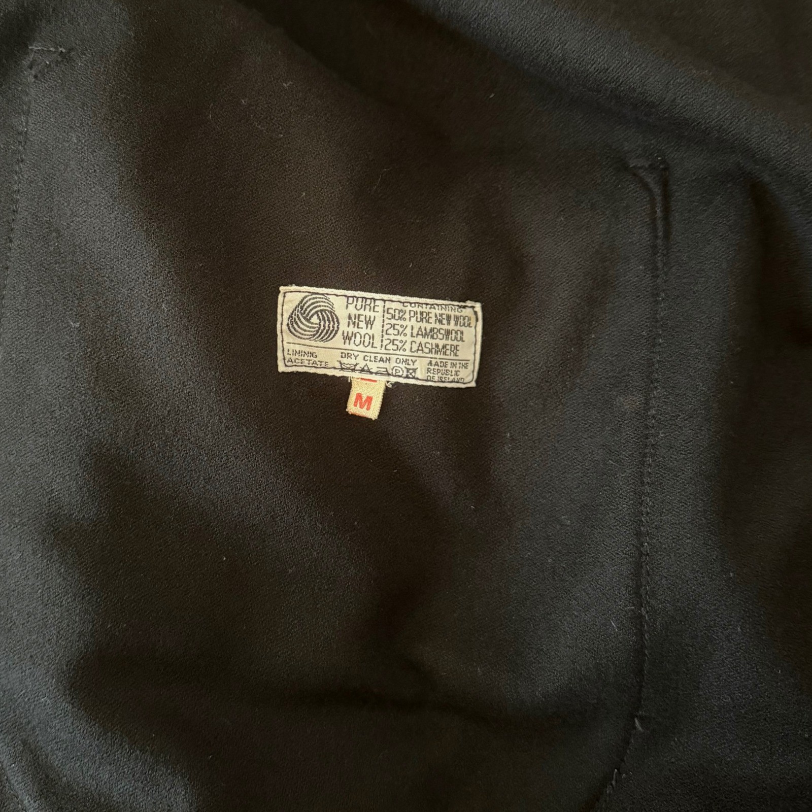 Vtg Jimmy Hourihan Sz M Black Wool Cashmere Blend Country Walking Cape with Hood