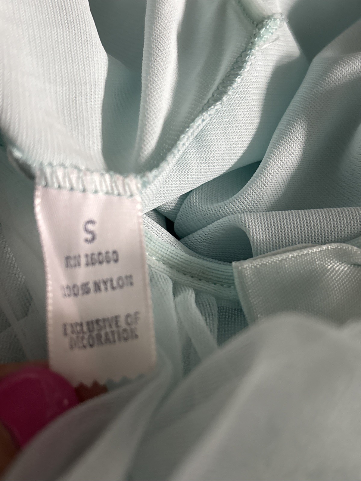 Vtg 60s Lt Blue Double Layer Chiffon Nylon Lace Short Nightgown Nightie Small