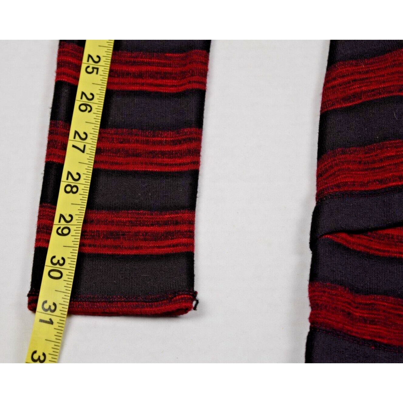 Vintage Mini Dress MSSP Size XS 90s Black Red Striped Bandage Style Soft Stretch