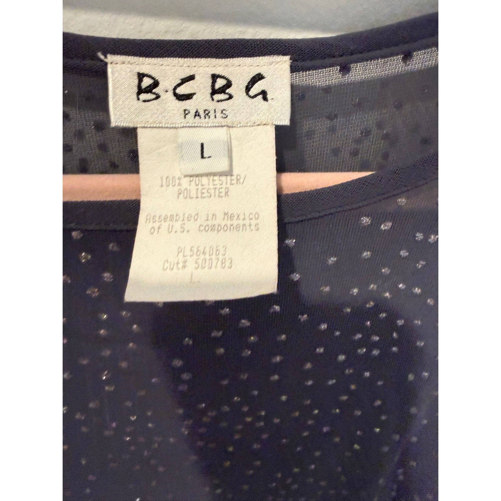 BCBG Paris Vintage 90s Slip Column Dress Gray Glitter Mesh Maxi Fairy Size L