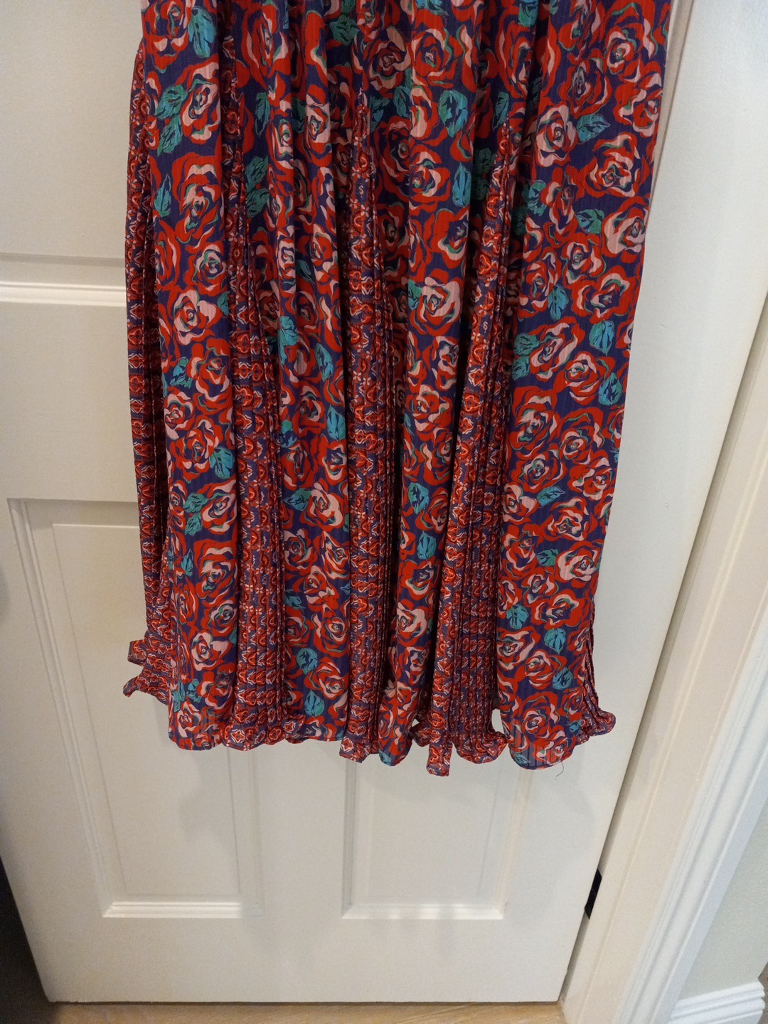VTG Retro DIANE FREIS Original Dress Womens 1980s Midi Elastic Waist SIZE 10-12