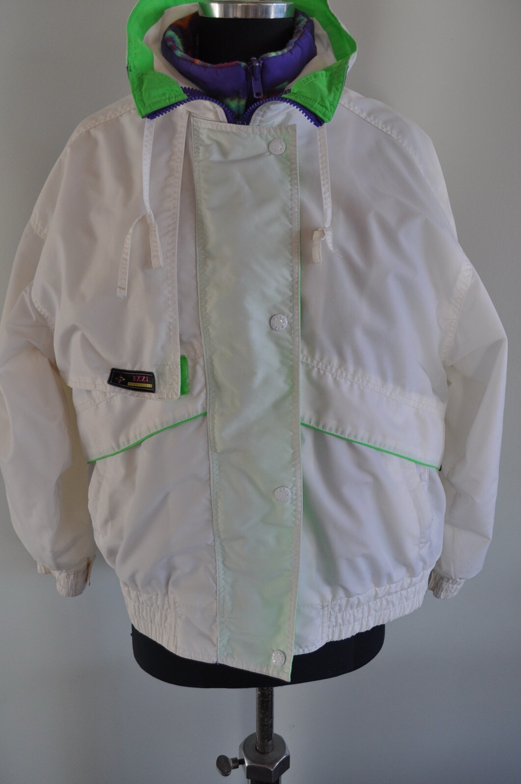 Vintage Izzi Sport Team 1980’s Ski Jacket with Fleece Size Small Retro