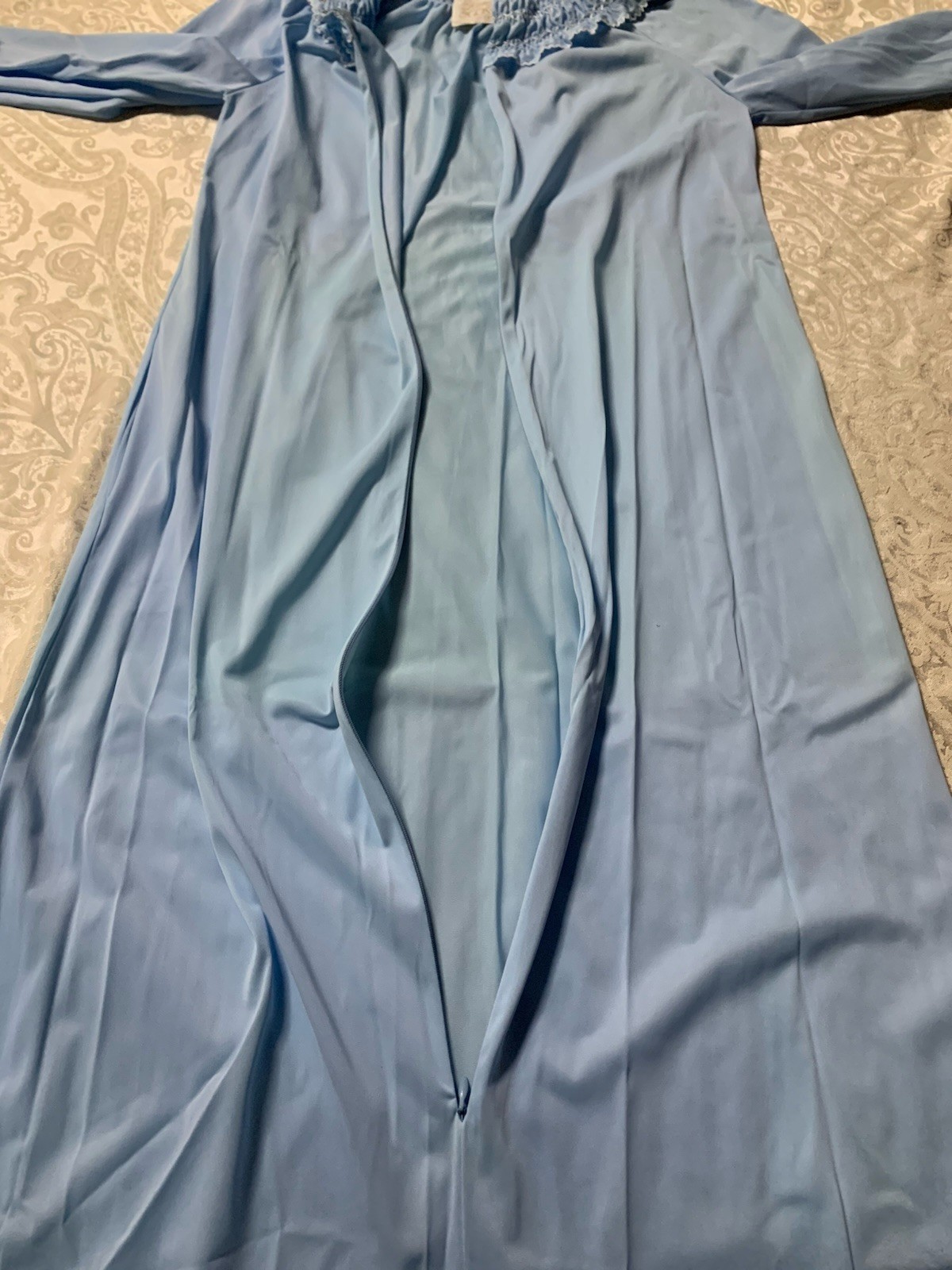 VTG Loungewear By Gossard Robe Maxi Dress Nightgown Gown Blue sz P/XS Women
