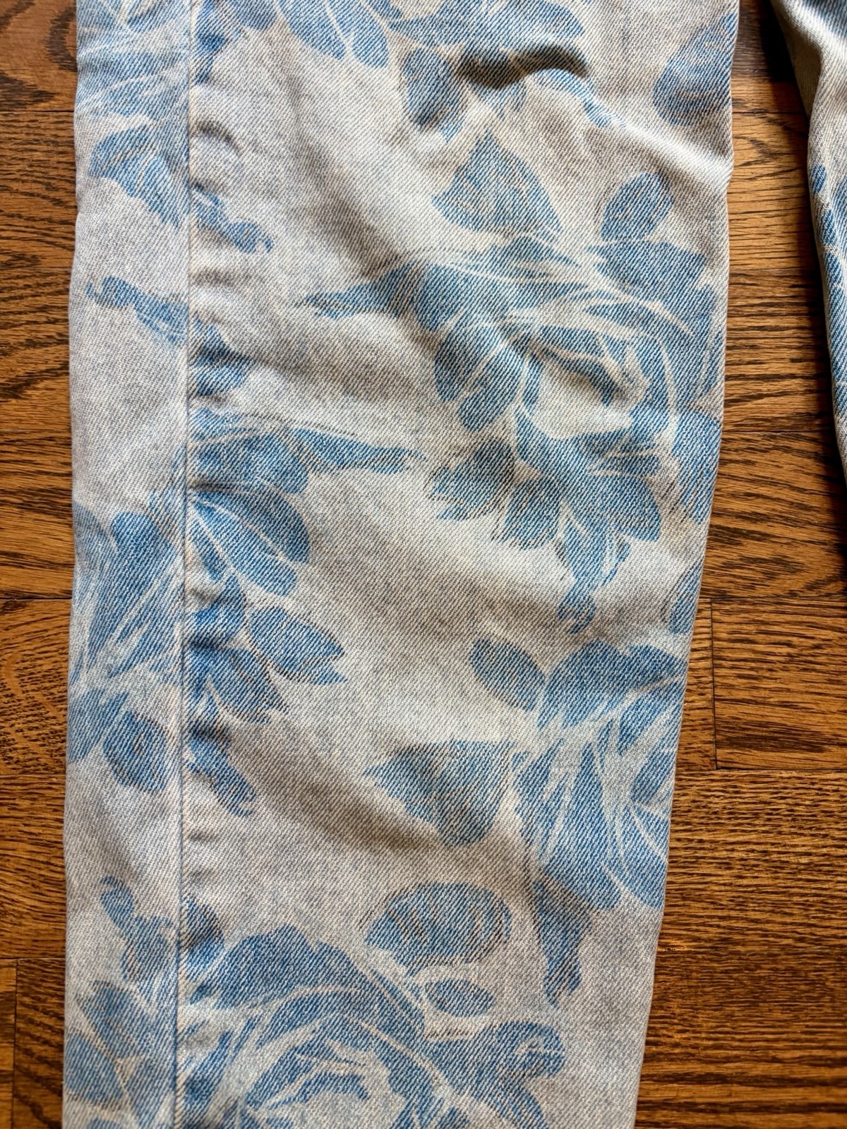 Vintage Zena Floral Damask Jeans Baroque Tapestry High Waisted Tapered Leg USA