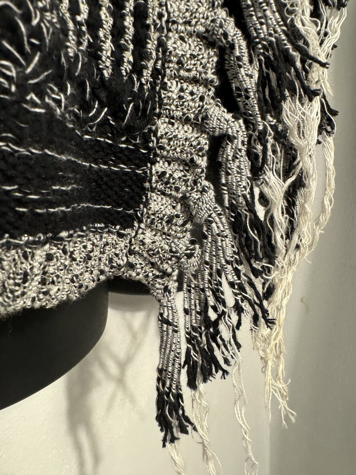 Ruby Rd. Cardigan Jacket Open Frade Black White Sz PS