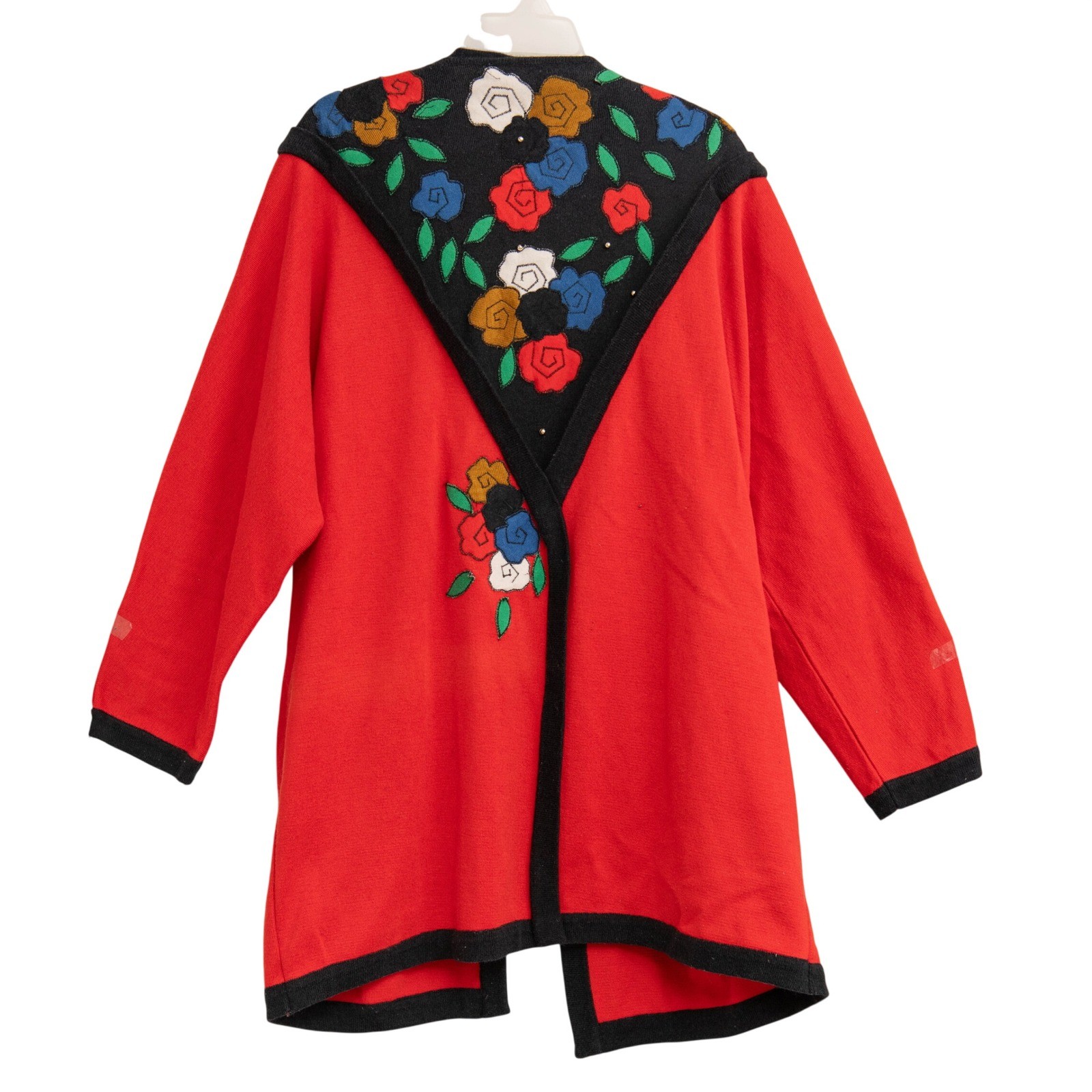 VTG GrandmaCore Sweater XL Colorblock Bold Retro Maximalist Eclectic Artistic
