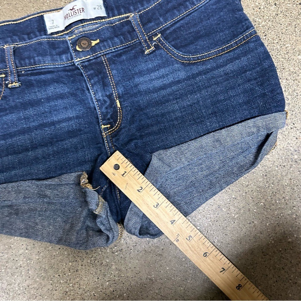 Hollister Denim Shorts Womens 7 Blue Y2K Mini Micro Thigh High Grunge Girlie 00s