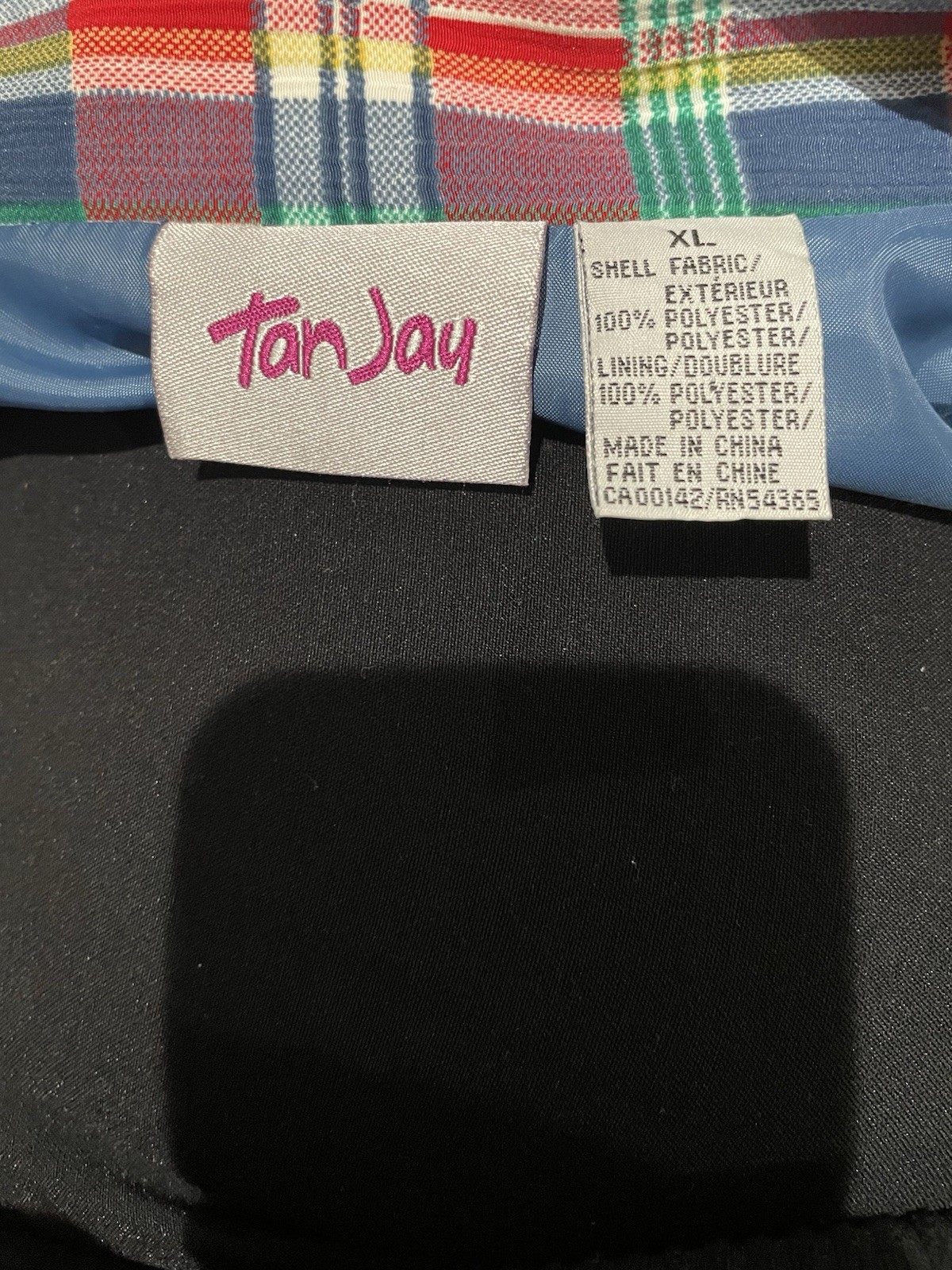 Vintage Tartan Plaid Lightweight Spring Jacket Size XL 90’s Y2K Preppy Golf Core