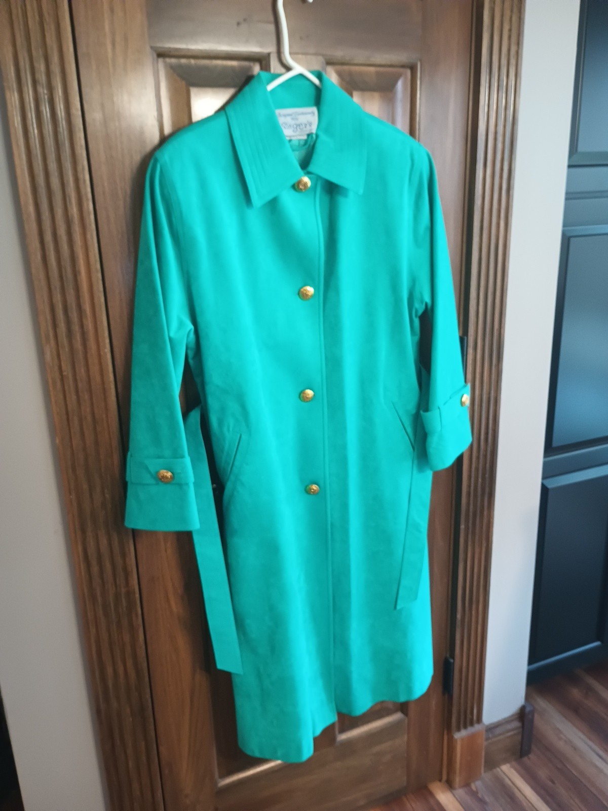 Vintage 60’s 70’s Skinner Ultra Suede Long Jacket Count Romi Green Size M / L
