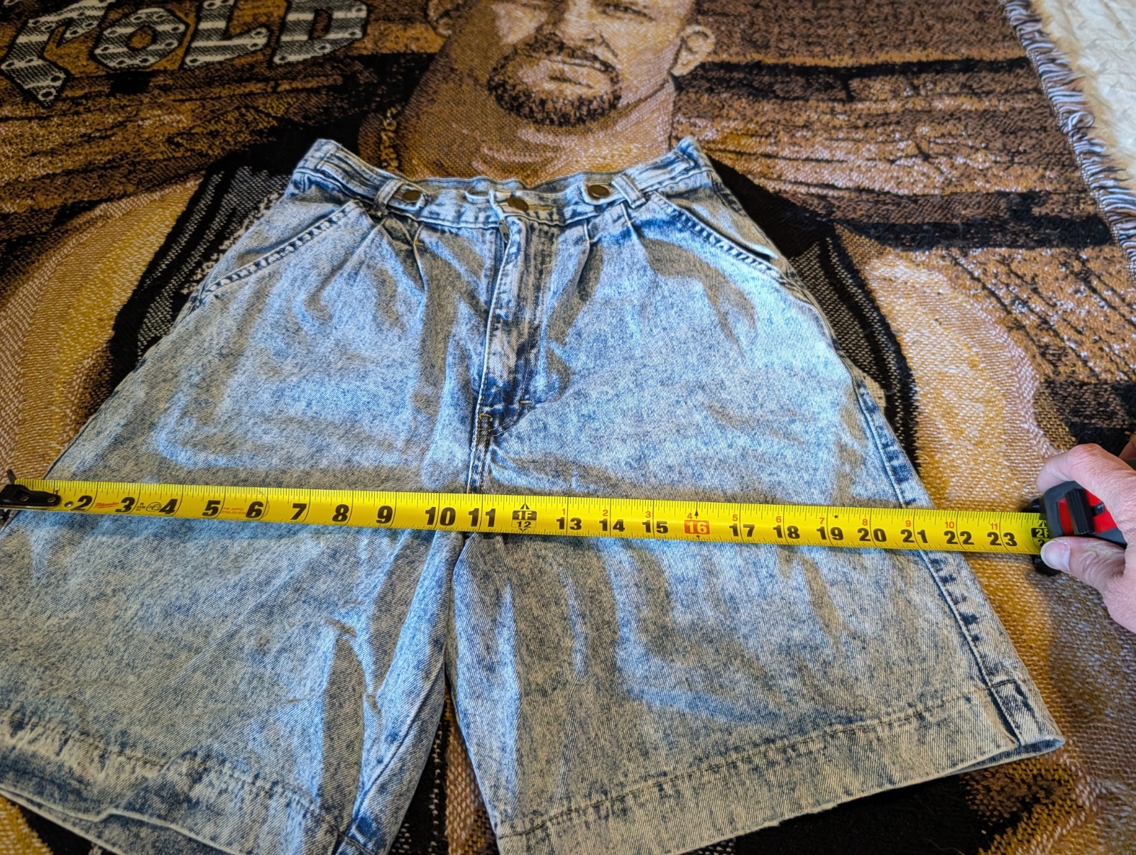 Vintage 80s Jordache High Waist Acid Wash Denim Shorts Pleated JRS sz 10 26in