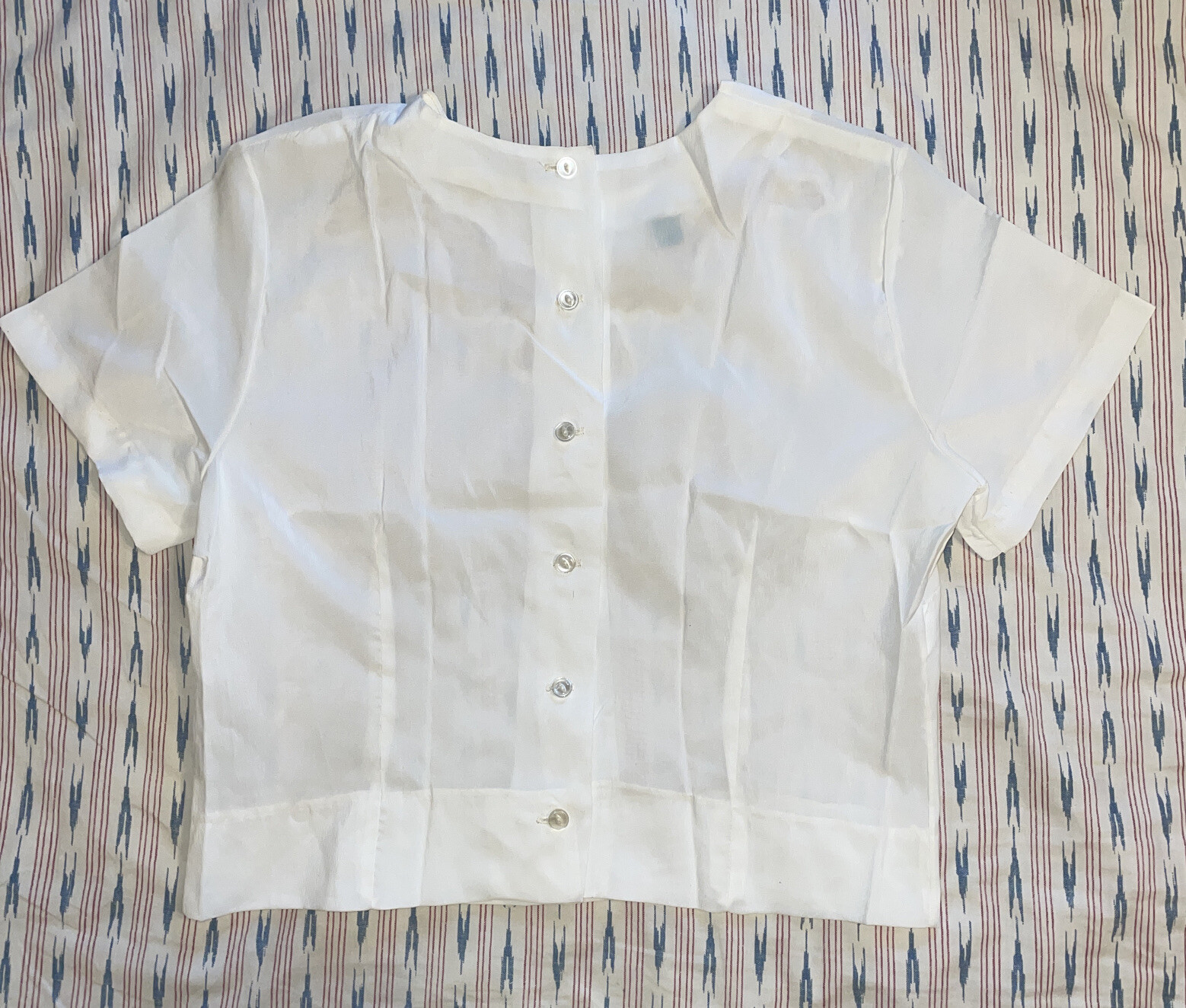 VTG Capri International Ladies Garment Workers Union lace Top Shirt Sz S A