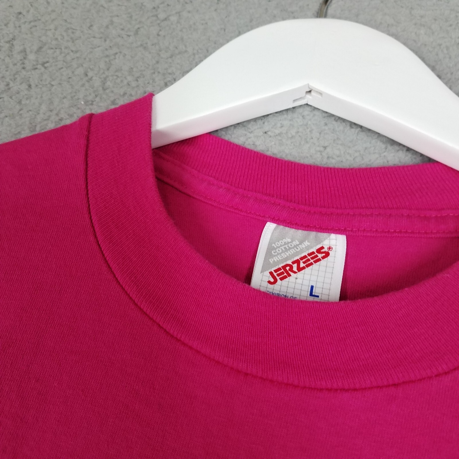 Vintage Jerzees T-Shirt Adult Large Hot Pink Hearts Bow Granny 1994 Crewneck