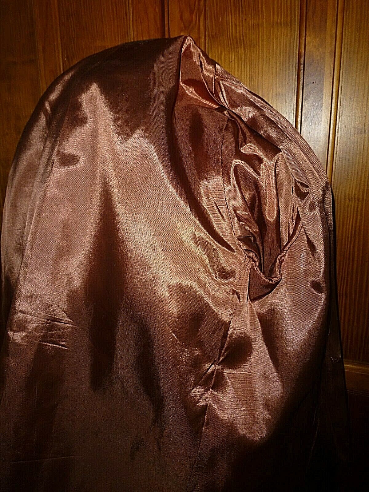 VTG 60s CASHMERE WOOL SILK Brown Jackie O dress Jacket Blazer Skirt SUIT L XL
