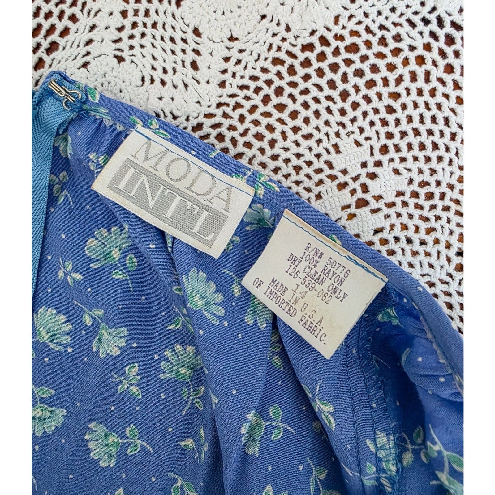 Vintage Moda International Floral Cottagecore Milkmaid Maxi Dress