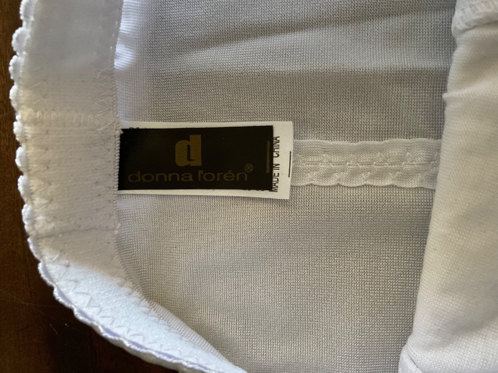 Donna Loren Pantie Style Girdle Silky White Satin Size Large