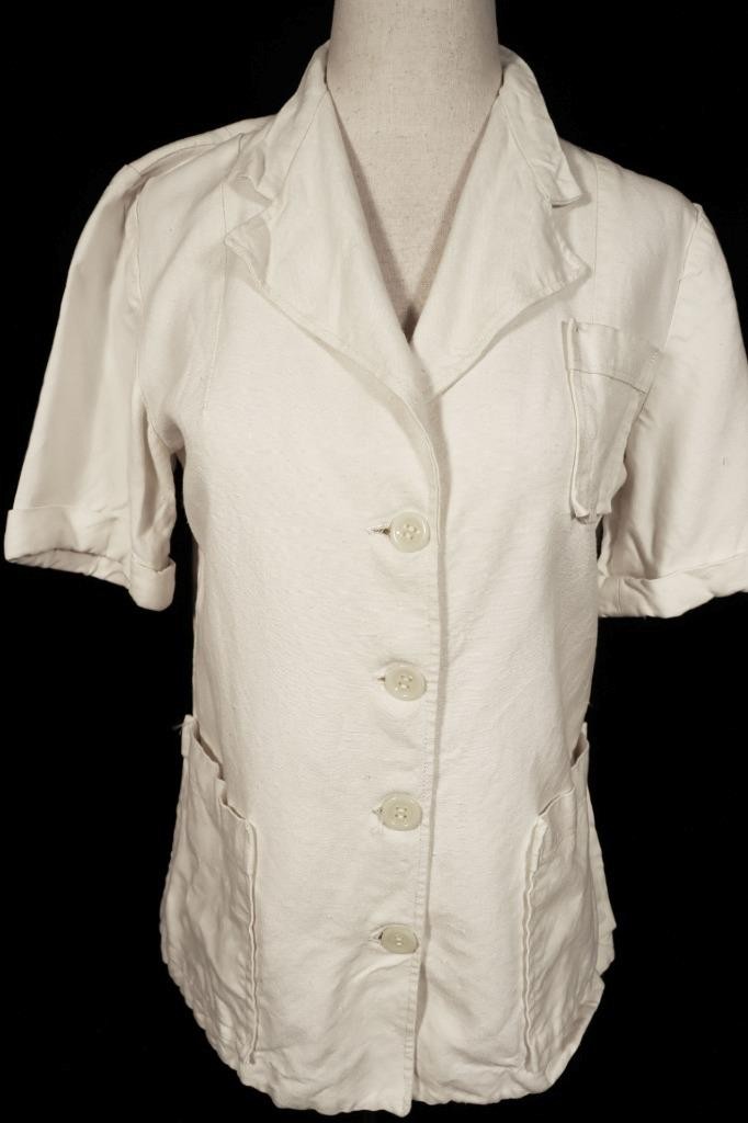 Vintage 1940’s French Beige Linen Jacket Size Small Excellent Condition