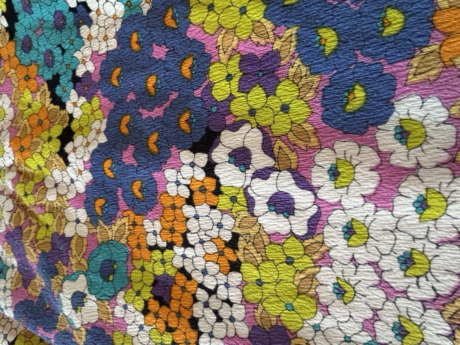 Vintage Hawaiian Dress 100% Cotton Made In Hawaii Floral Double Pleated Back