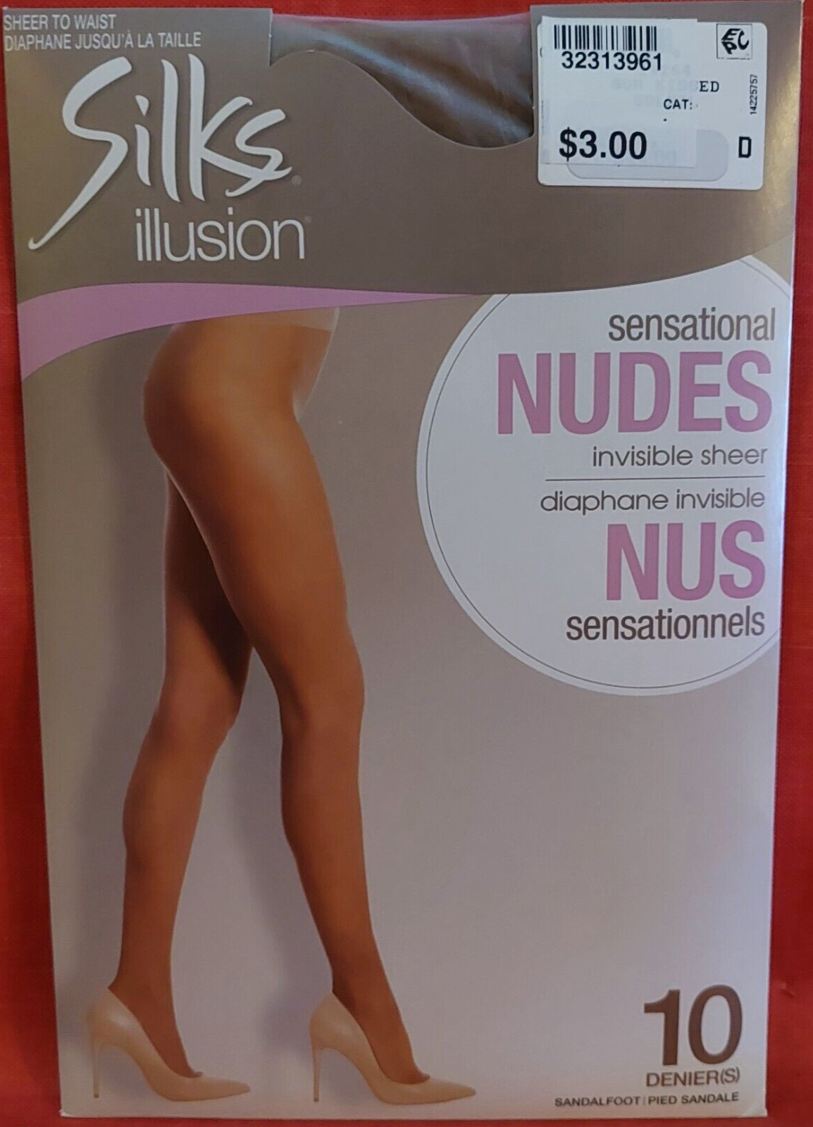 Vintage Pantyhose 🎃 Silks Sensational Nudes 10 Denier Color Nude Size D BDR2