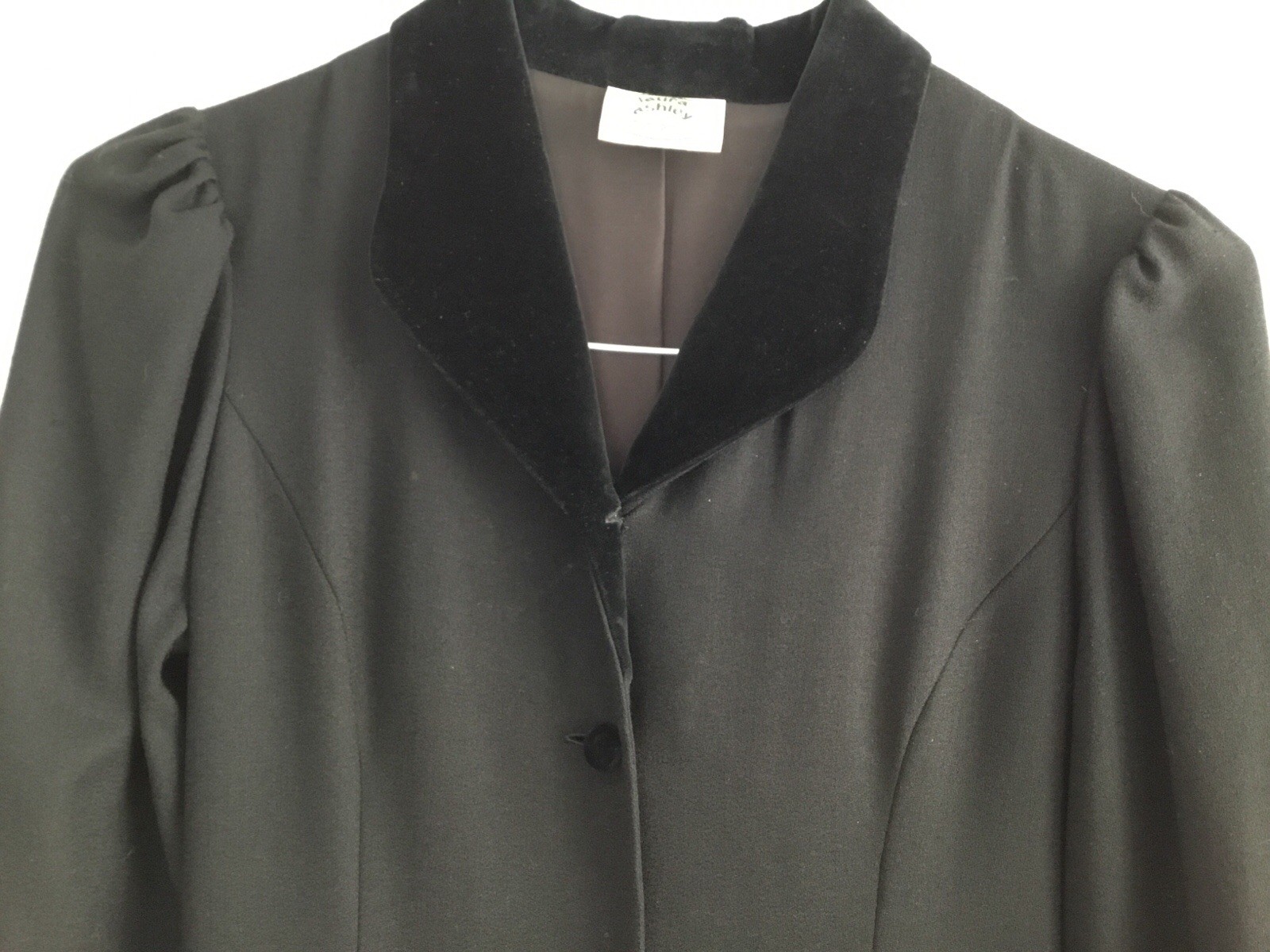 VTG Women’s 80s 90s Look Black Wool Laura Ashley Maxi Dress XS 1990s Rare Find❣️