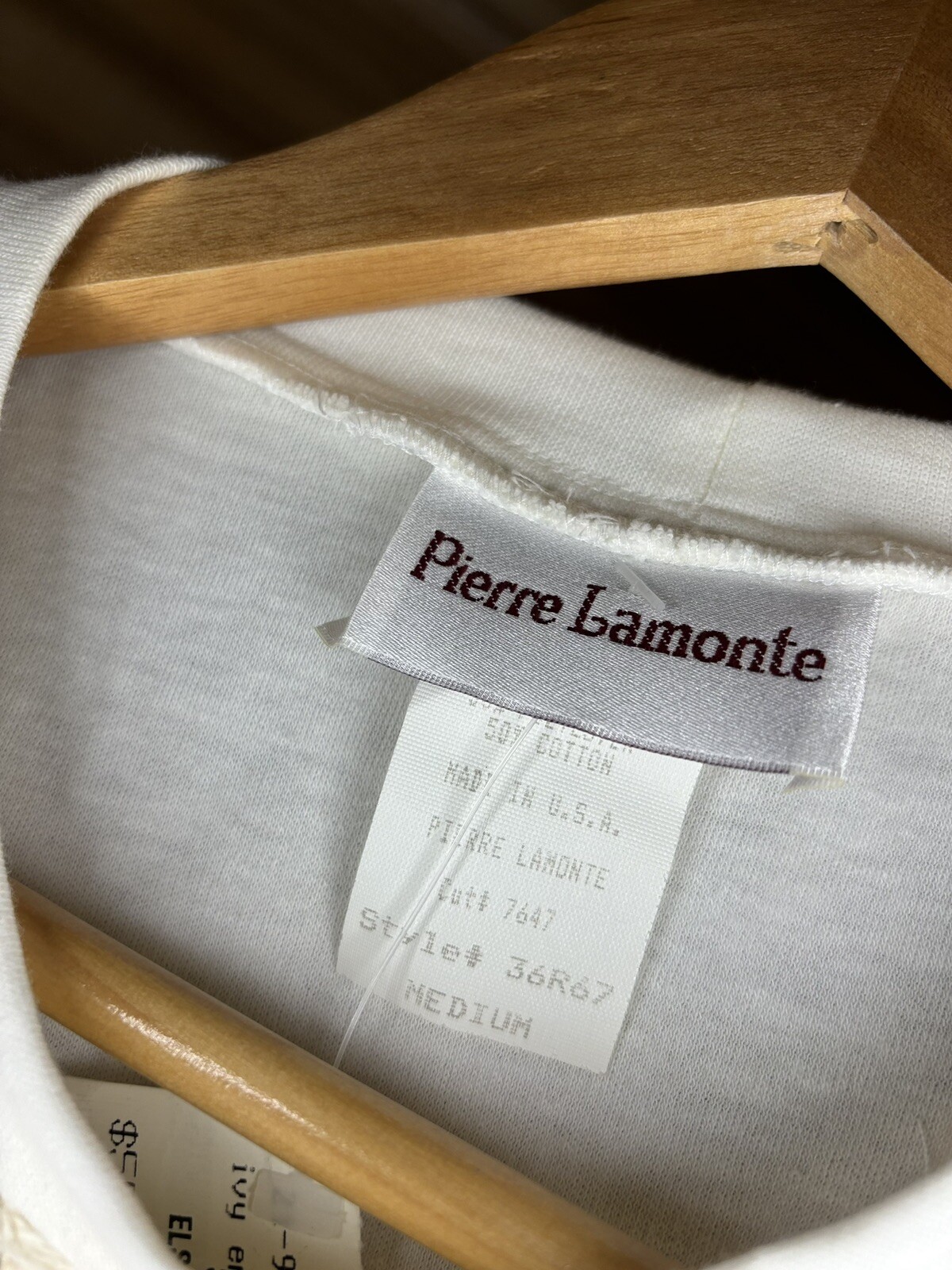 Vintage Womens Pierre Lamonte Patchwork Lace Cottagecore White Top Retro Sz M