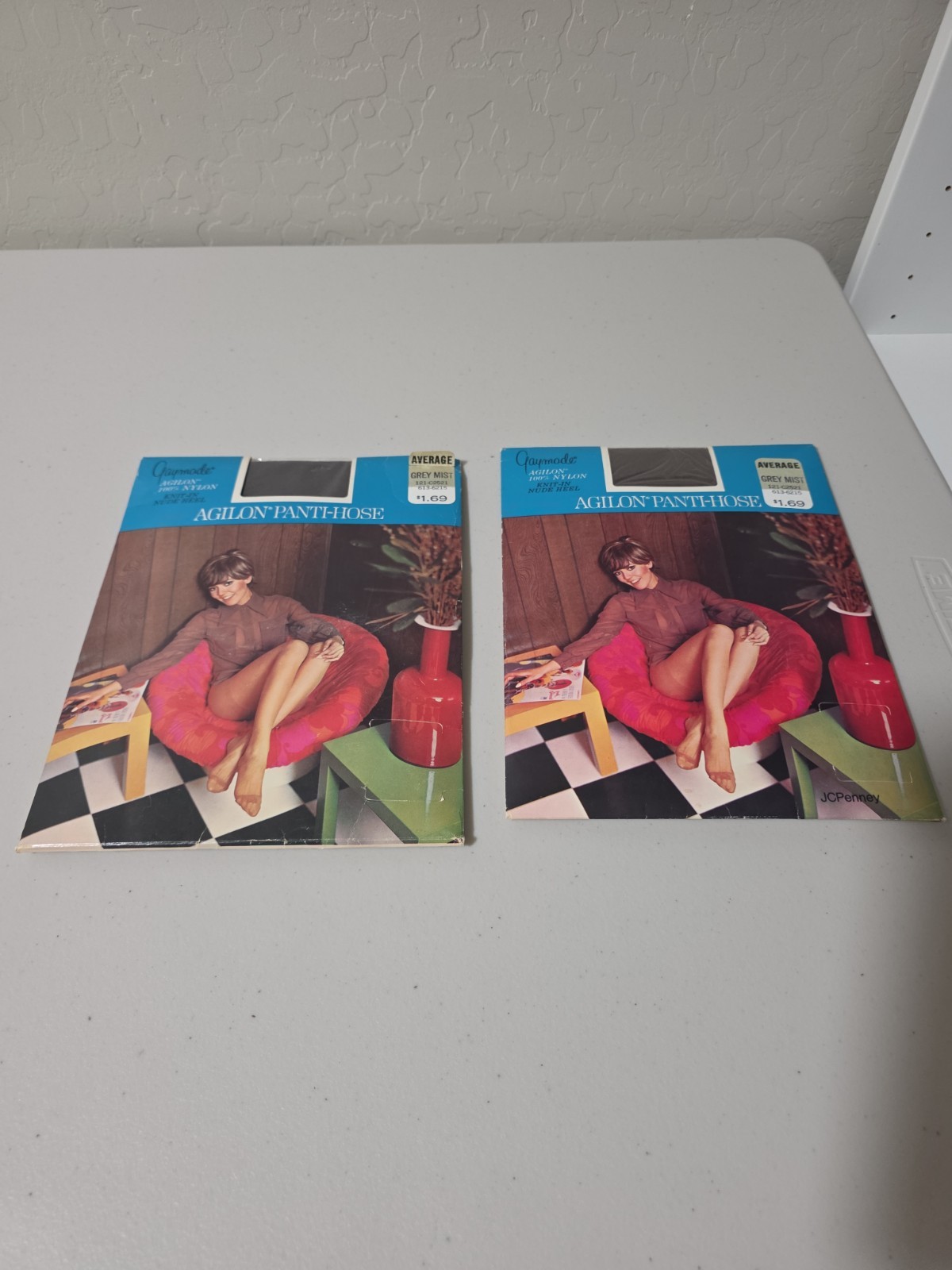 Gaymode Agilon Panti-Hose Vintage Stockings Nylons Pantyhose AVERAGE Grey Mist
