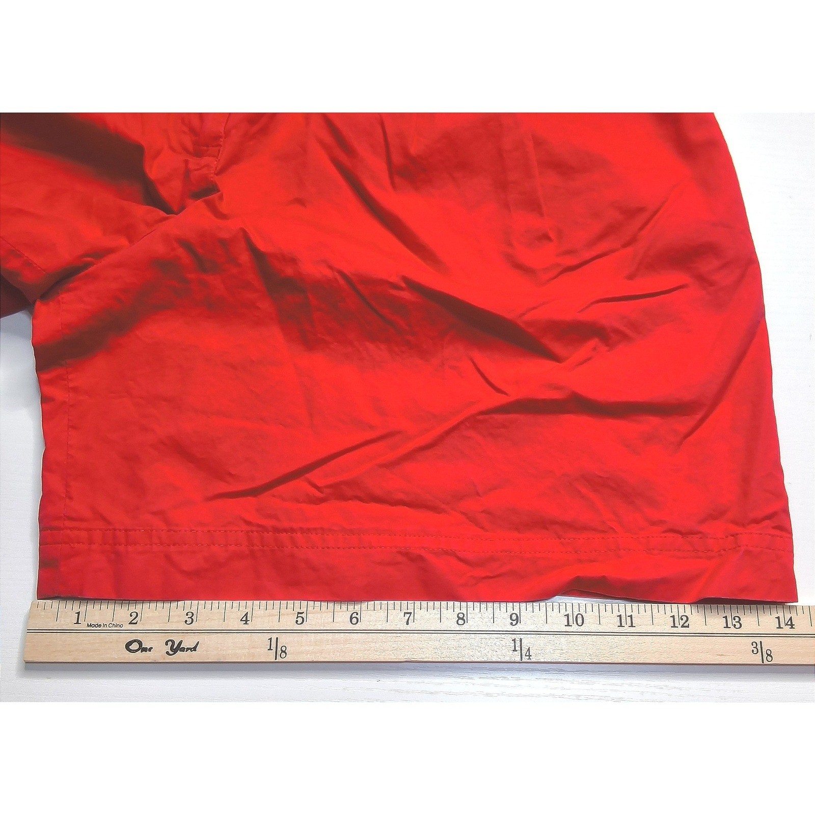 Nautical Vintage Mondi Sports Shorts Women 8? Waist Red High Waisted Pleats Gold