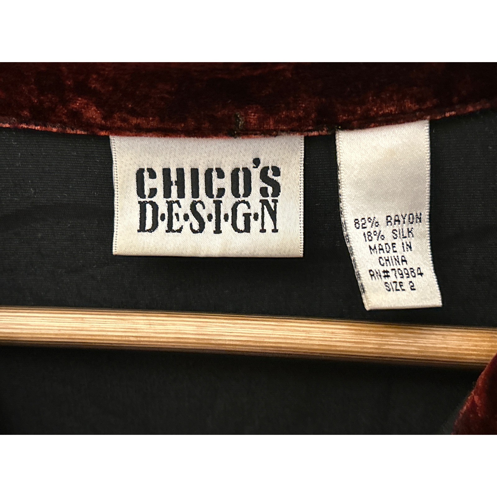 90s Chicos Design Silk Velvet Button Down Whimsigoth Art to Wear Shirt Burgundy