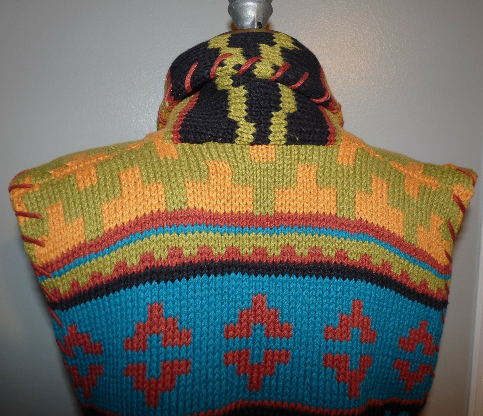 Vintage Country Shop Marshall Fields Hand Knit Cotton Western Sweater SMALL SALE
