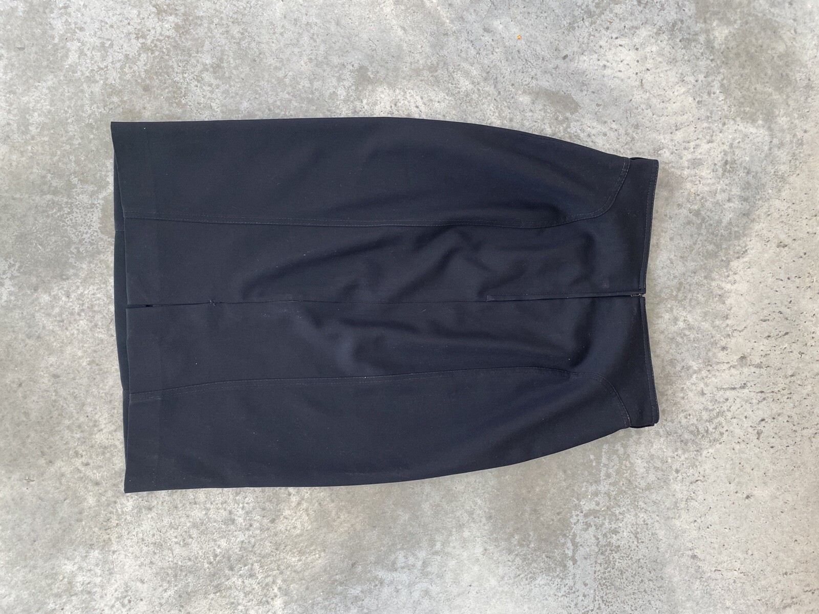 Vintage Valentino Skirt Black Wool Wiggle Moonstone Buttons Pencil 44 / US 10