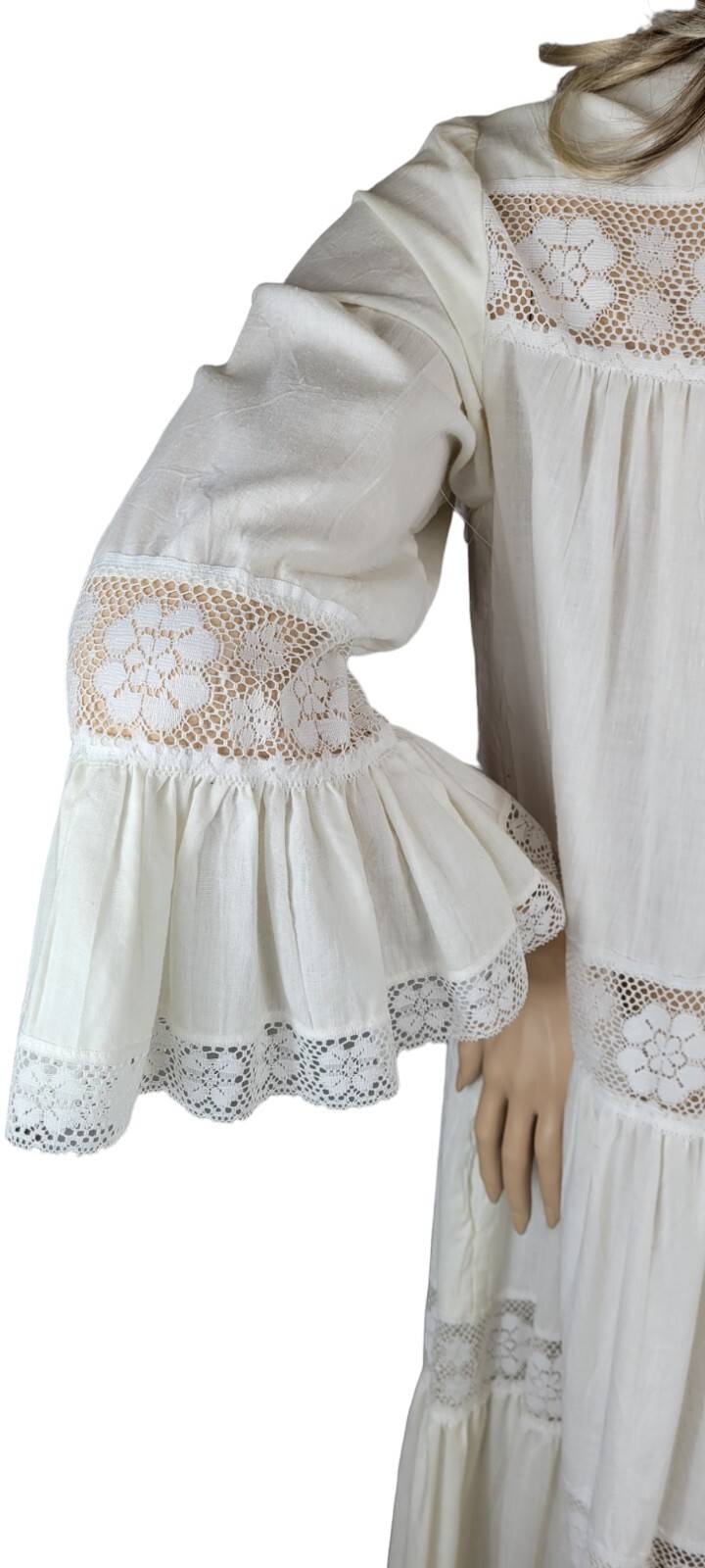 Vtg 70’s David Brown California Brownstone Studio Prairie Boho Cottagecore Dress