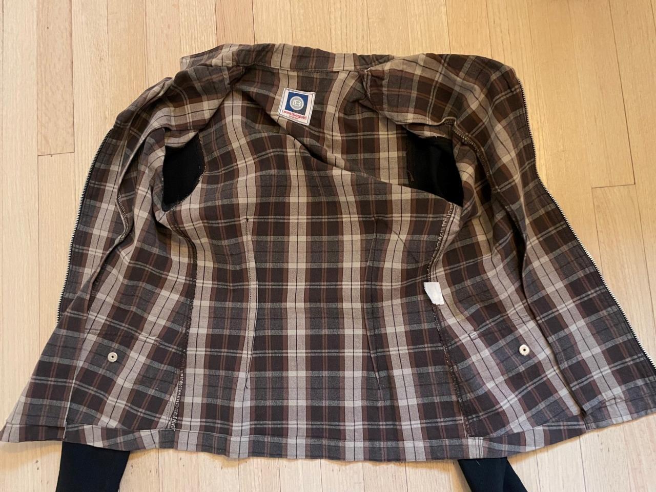 Laura Biagiotti Italy Fashion Designer Vtg Plaid & Knit Zipper Jacket Sz 42 US