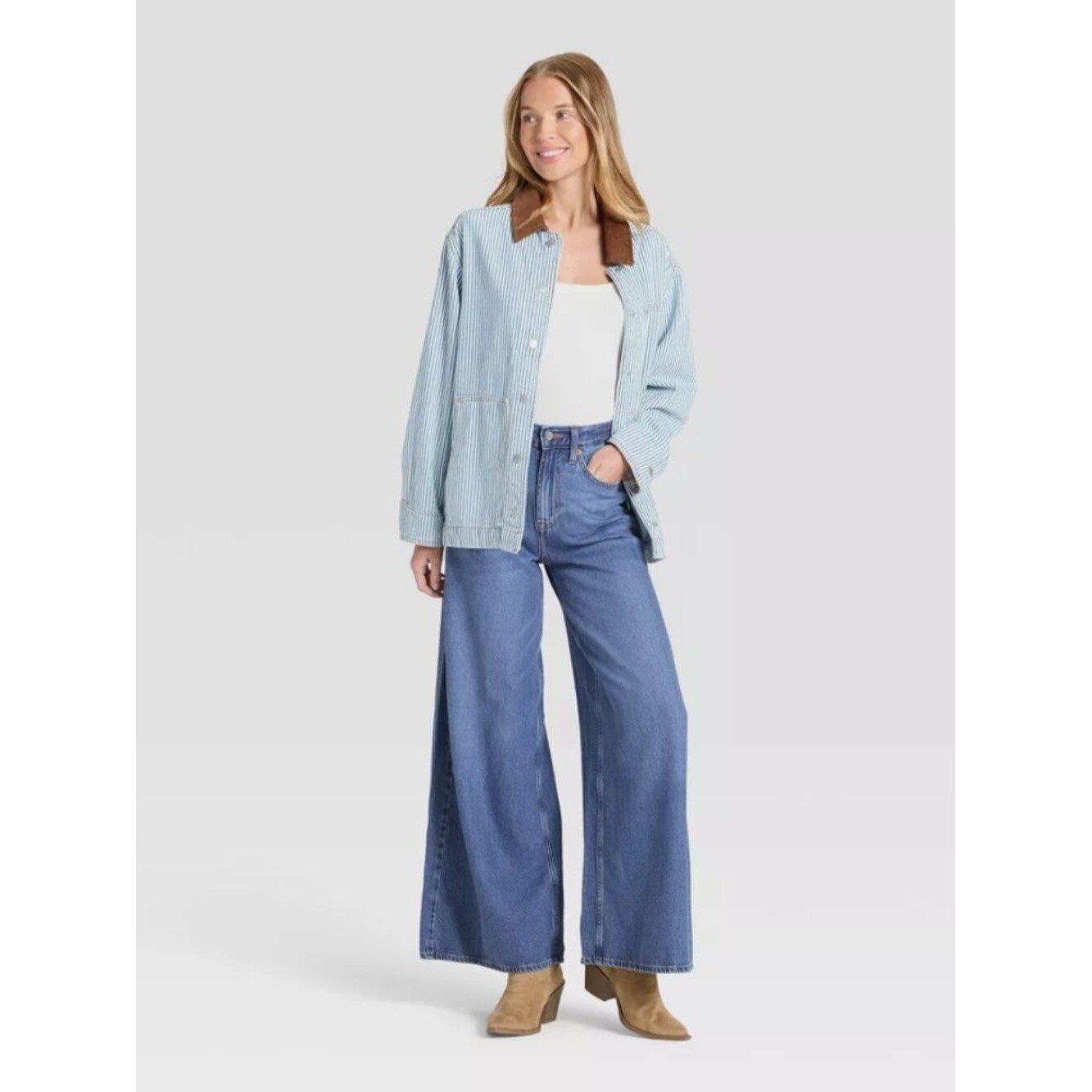 Women’s Highest-Rise Palazzo Wide Leg Jeans – Universal Thread Vintage Medium Wa