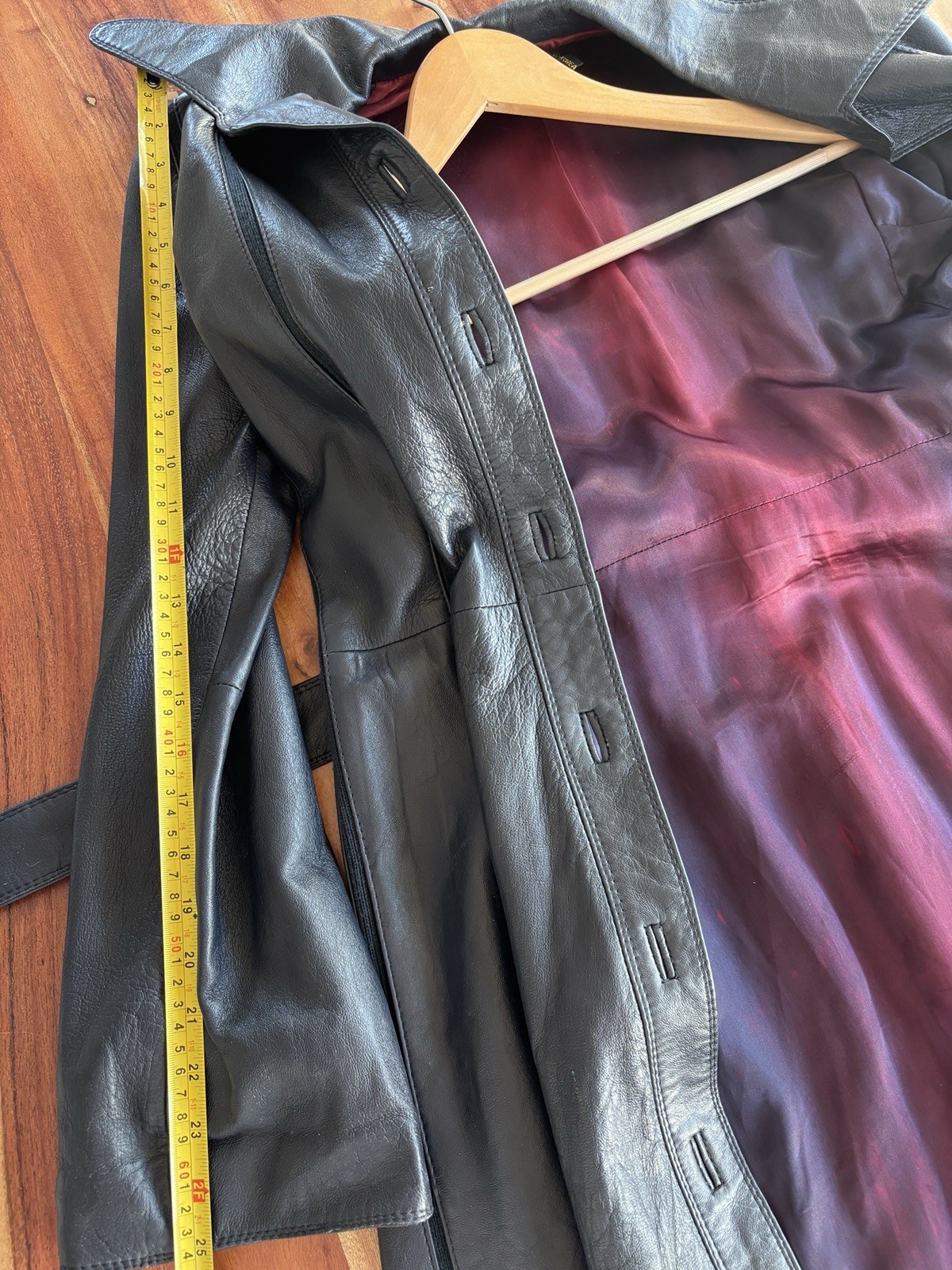 Vintage 1970s Imperial Blue Soft Leather Belted Long Trench Coat!