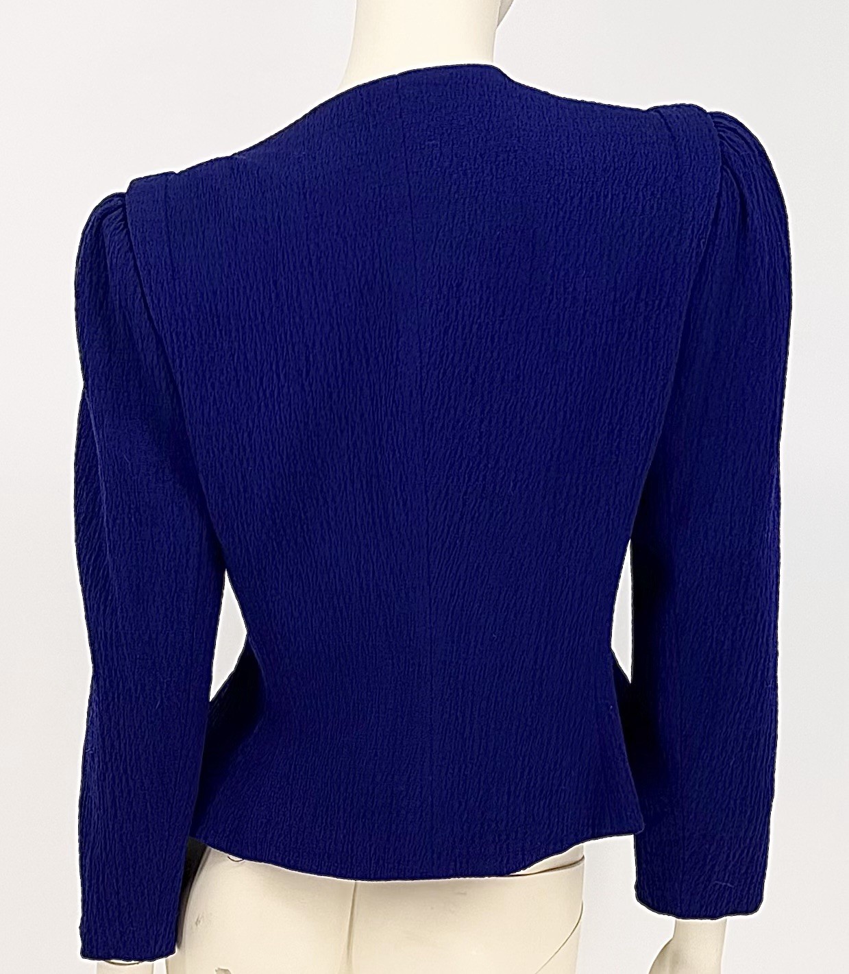 Vibrant Vintage DAVID HAYES purple/ Colbolt Blue Jacket Sz 8 Excellent Cond 80’s