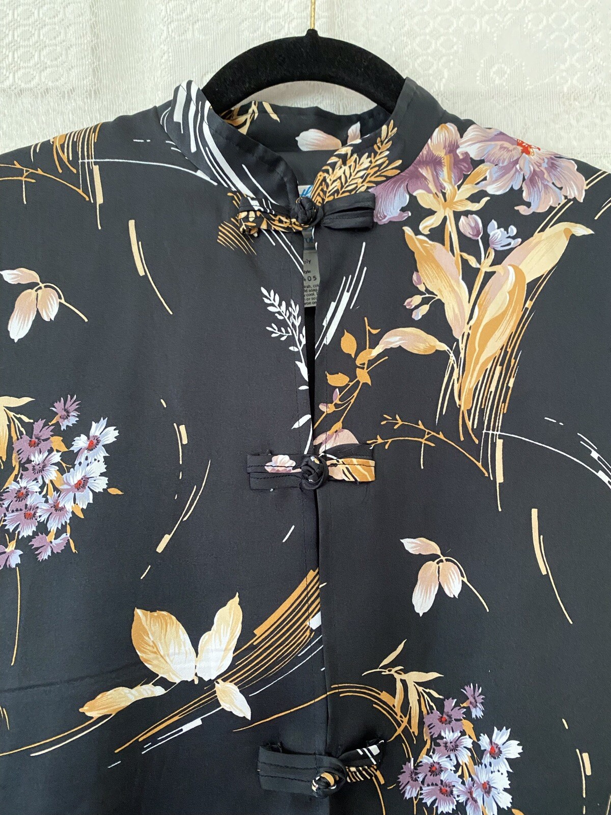 Vintage Black Floral Mark Christopher Altogether Hawaii Maxi Sundress Set 14