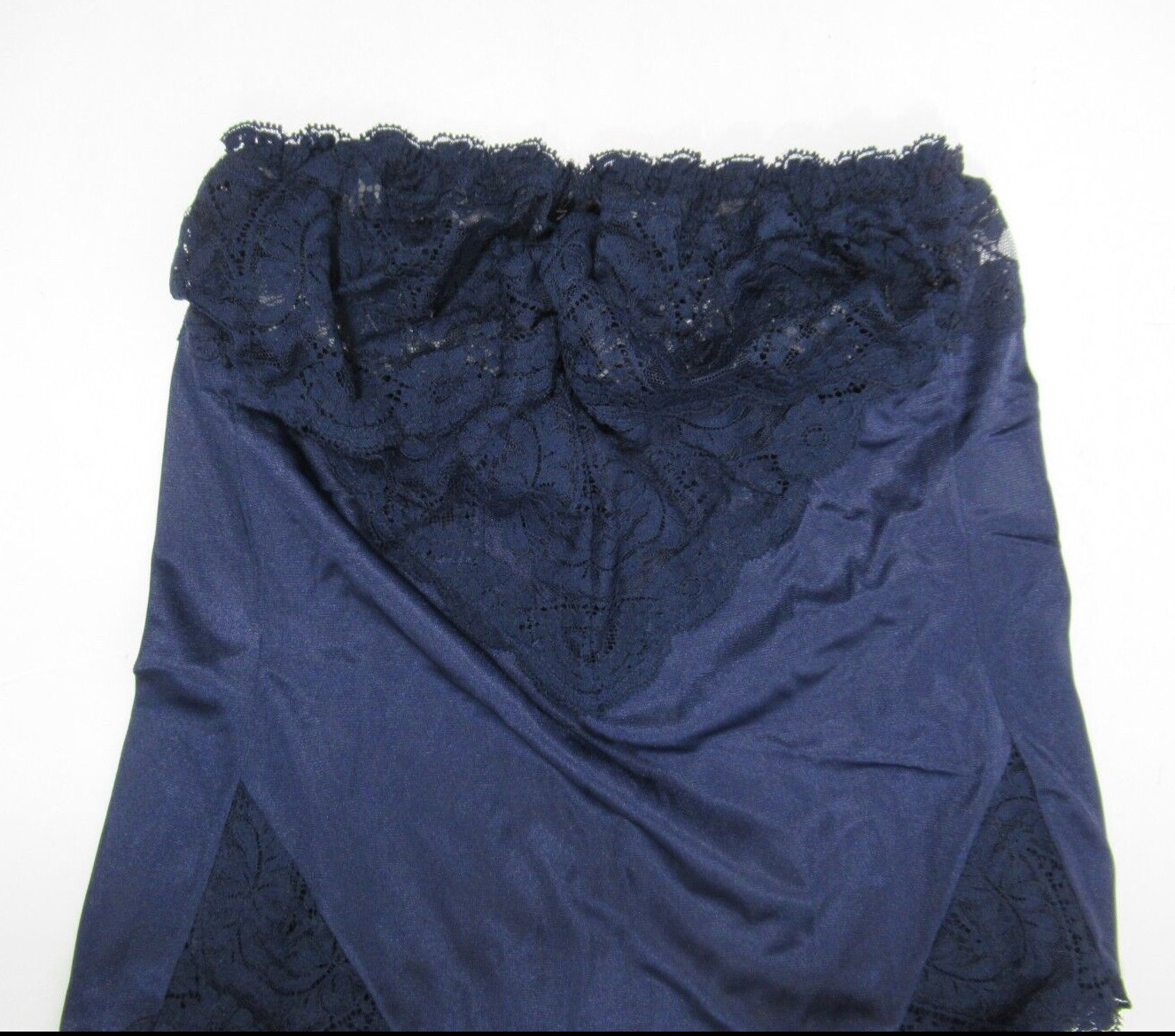 Vintage Vassarette Frilly Lace & Satin Strapless Teddy Size 34 Bodysuit Romper