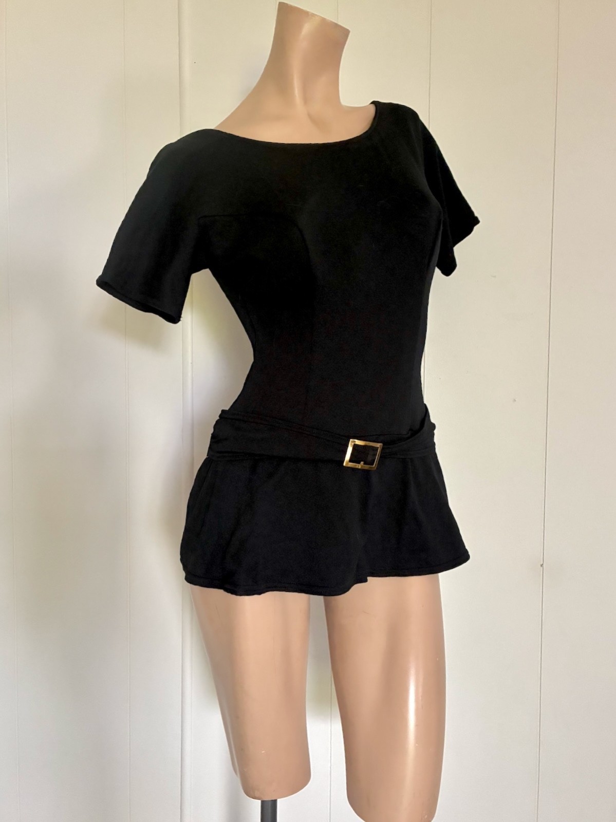 Vintage 1960s Cole of California Black Swimsuit Bathing Suit One Piece