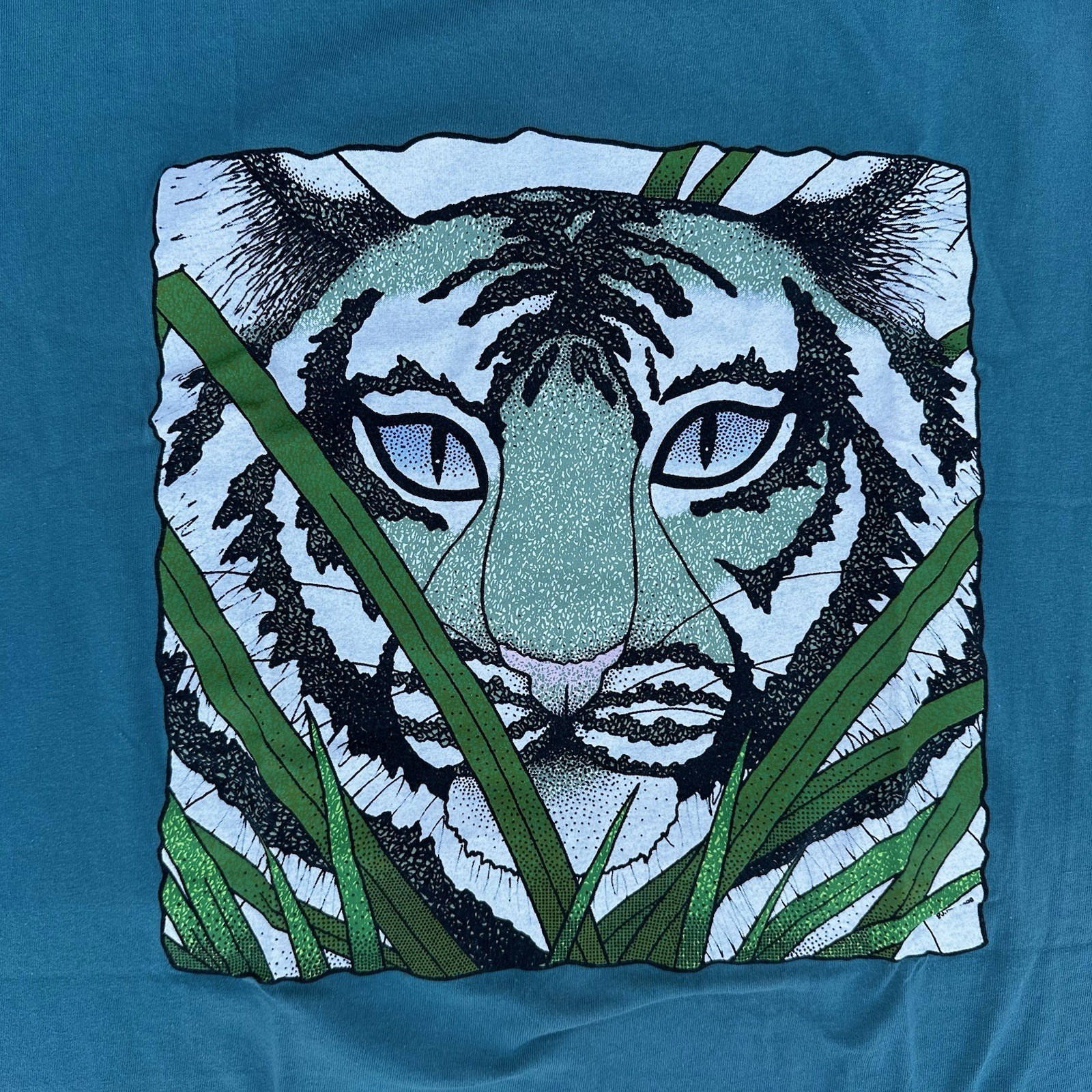 PJ Ash 1999 O/S T-Shirt Dress Tiger Vaporwave Memphis Group Rousseau Hot Gyal