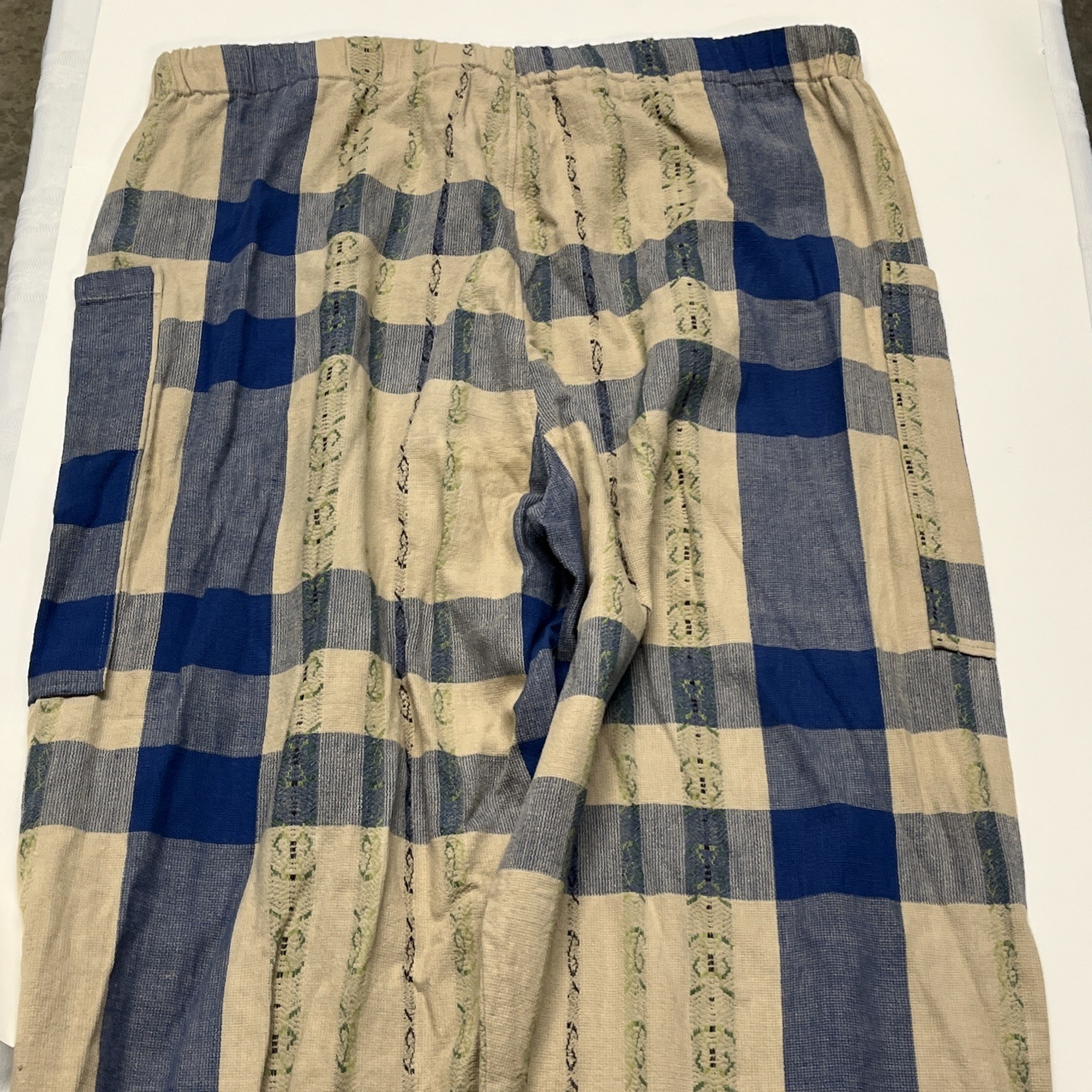 Vintage Small The Great Wall East Wind Code Designed Cotton Trousers Hong Kong