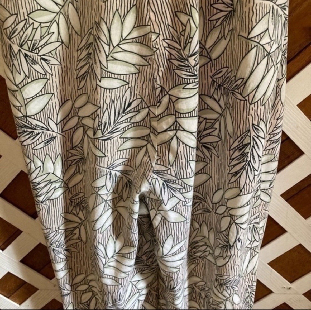 Vintage Marissa 1990s tropical leaf jumpsuit size 7
