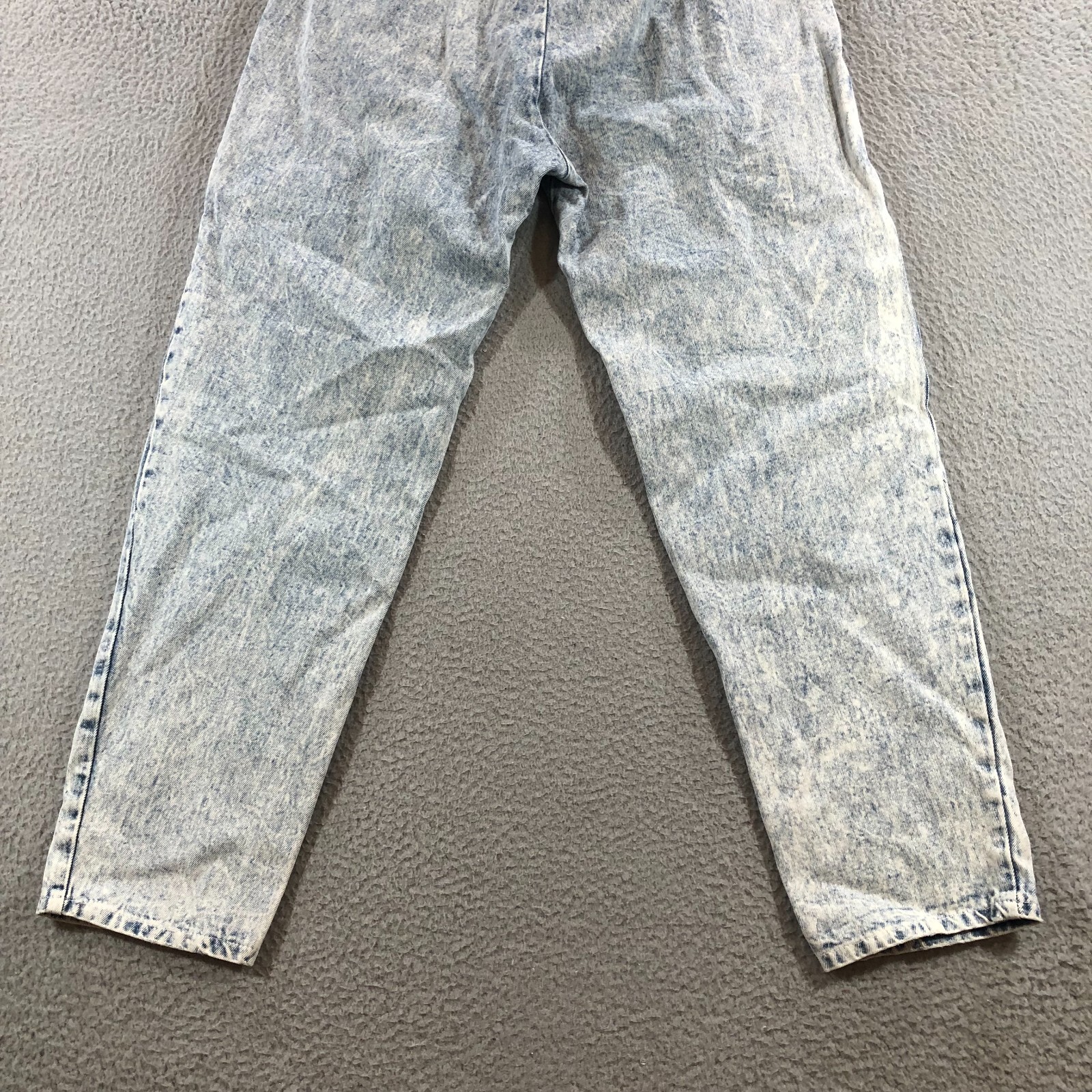 vtg 80’s modelle acid wash pants womens 30×27 blue denim elastic waist