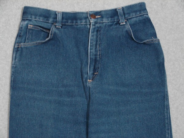 OF03443 VINTAGE 1970s *CARRIAGE COURT* HIGH WAIST GIRLS JEANS sz14 (msr 28×30.5)