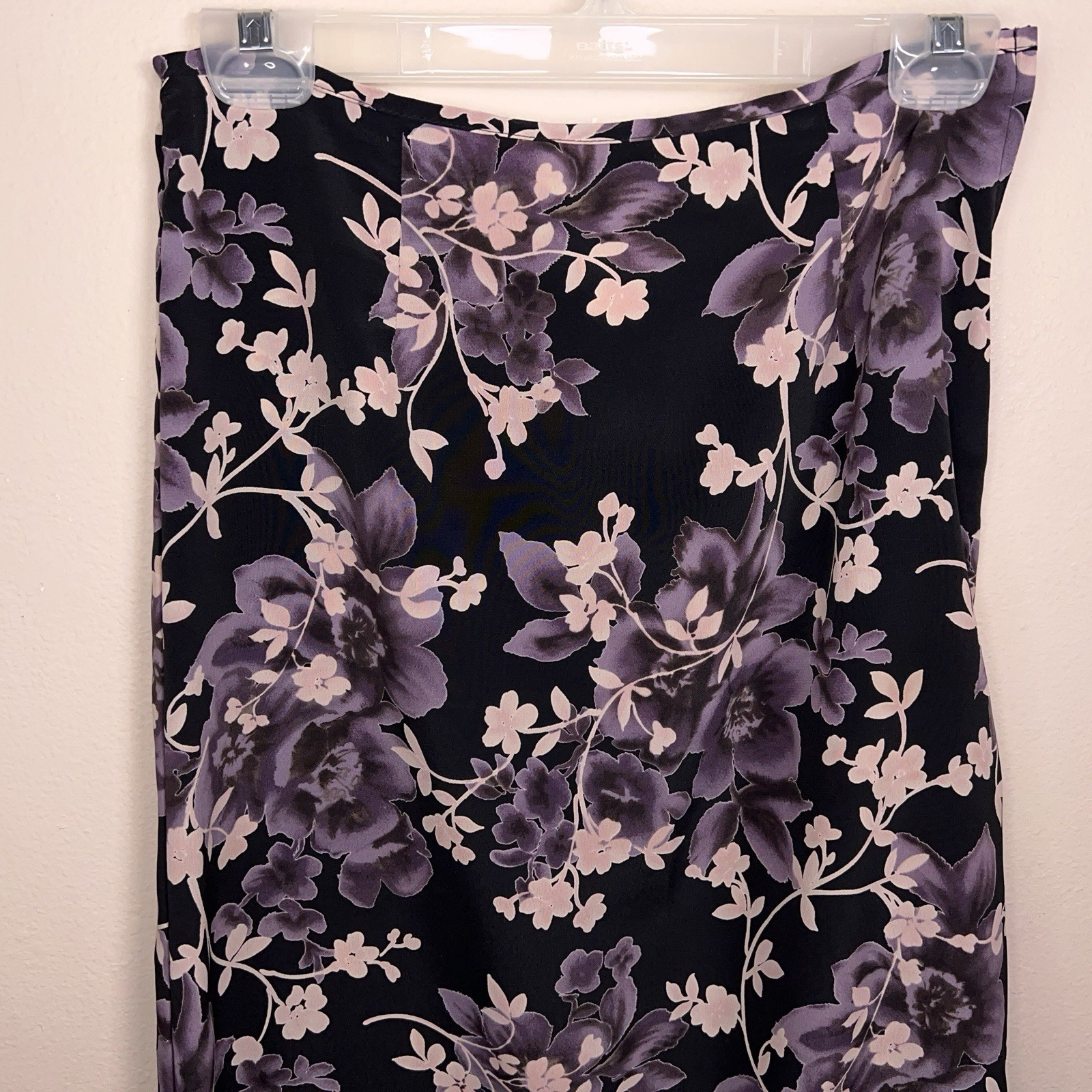 Vintage Small Hana Purple Floral Maxi Skirt Lightweight Womens Vintage 16