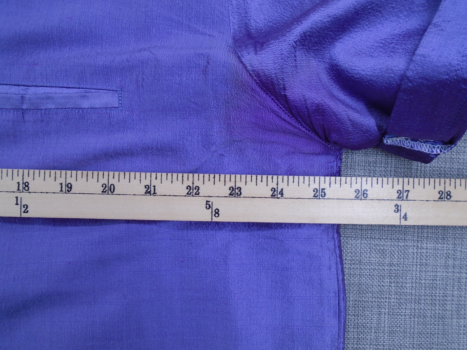 Silk Thai 100% Silk Shirt Short Sleeve Button Up XXL Purple