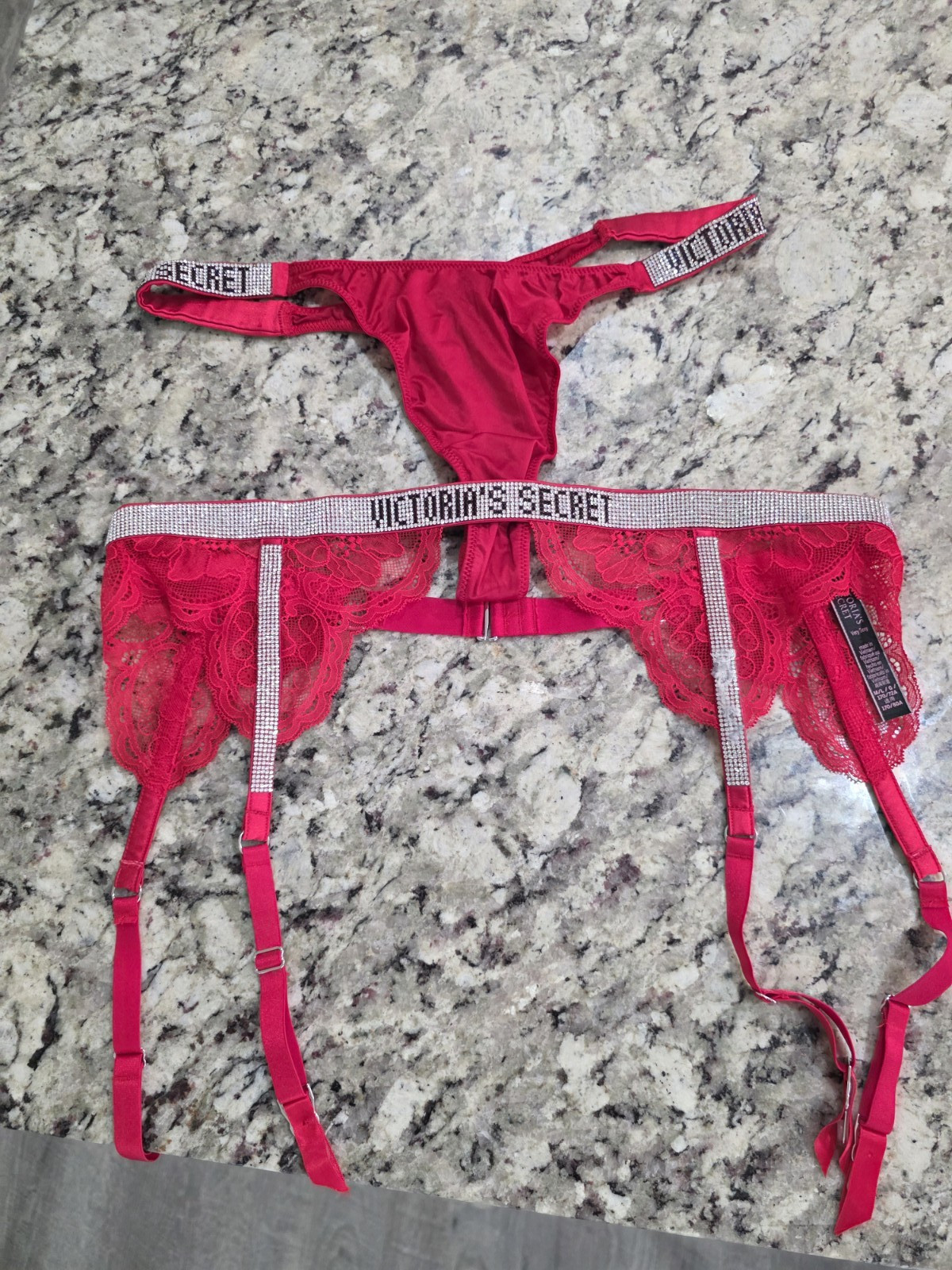 Victoria’s Secret Very Sensual Lingerie Set Red Lace. Size M (USED)