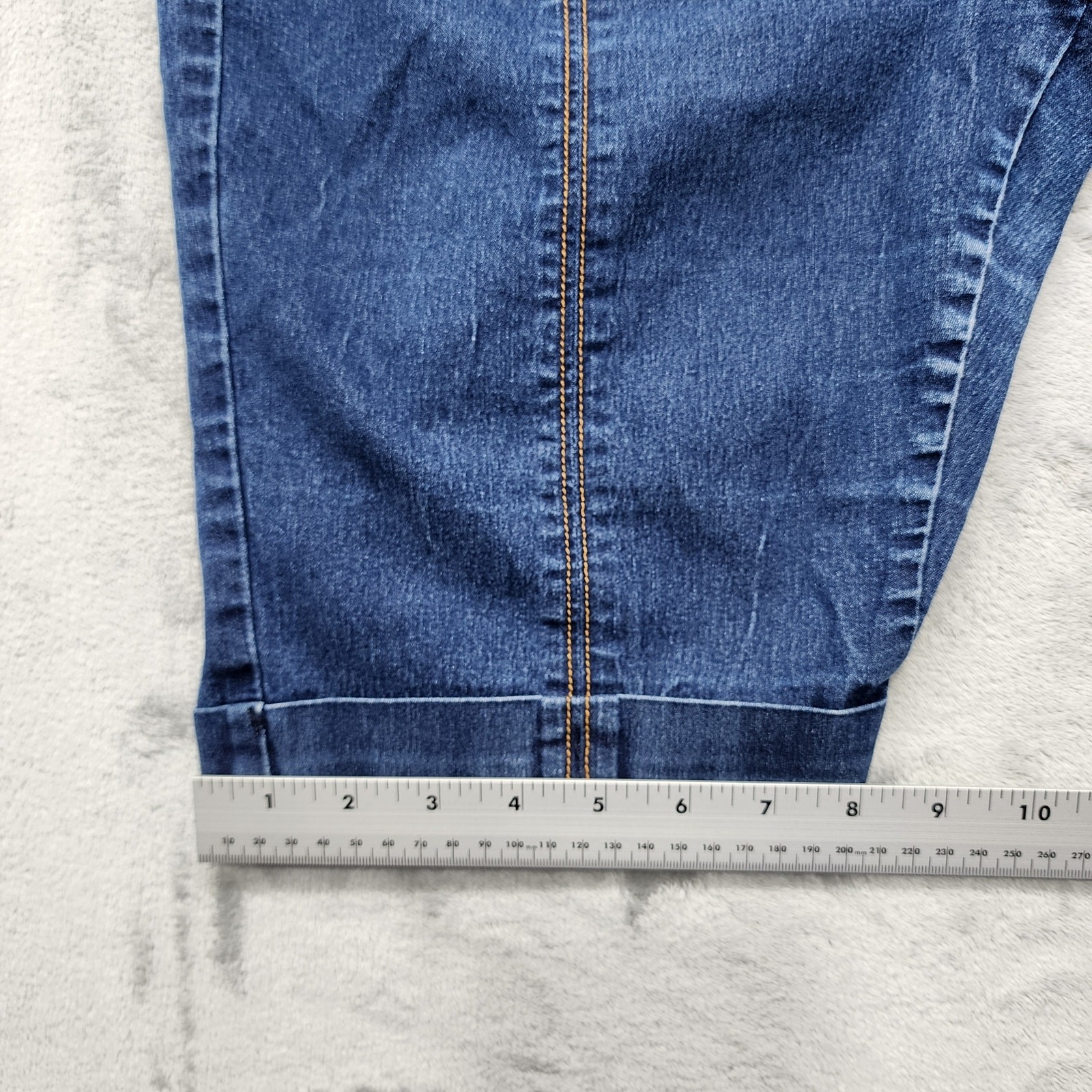 Vintage Y2K Crest Jeans Shorts Womens 13/14 Blue Ultra High Rise Sailor Nautical