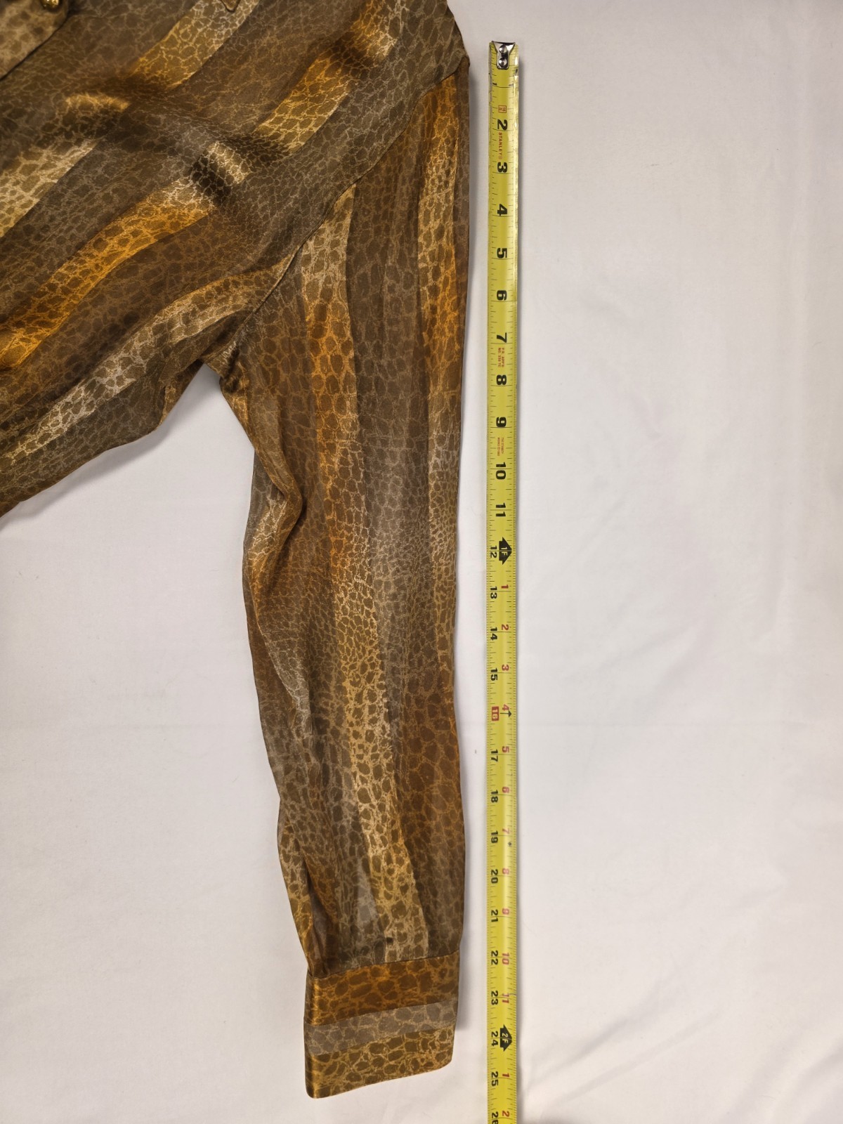 Luxury Escada Leopard Print Vintage 100% Silk Blouse Size 38 Pre-owned Exelent